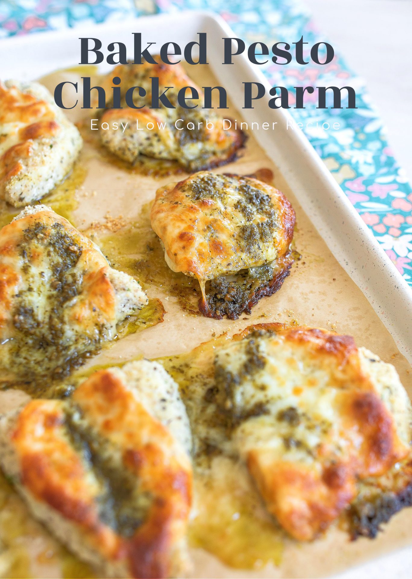 chicken, pesto, low carb, almond flour, breaded, dinner, gluten-free, baked chicken, low carb, keto, chicken parmesan, chicken pesto, roasted, easy dinner recipe 
