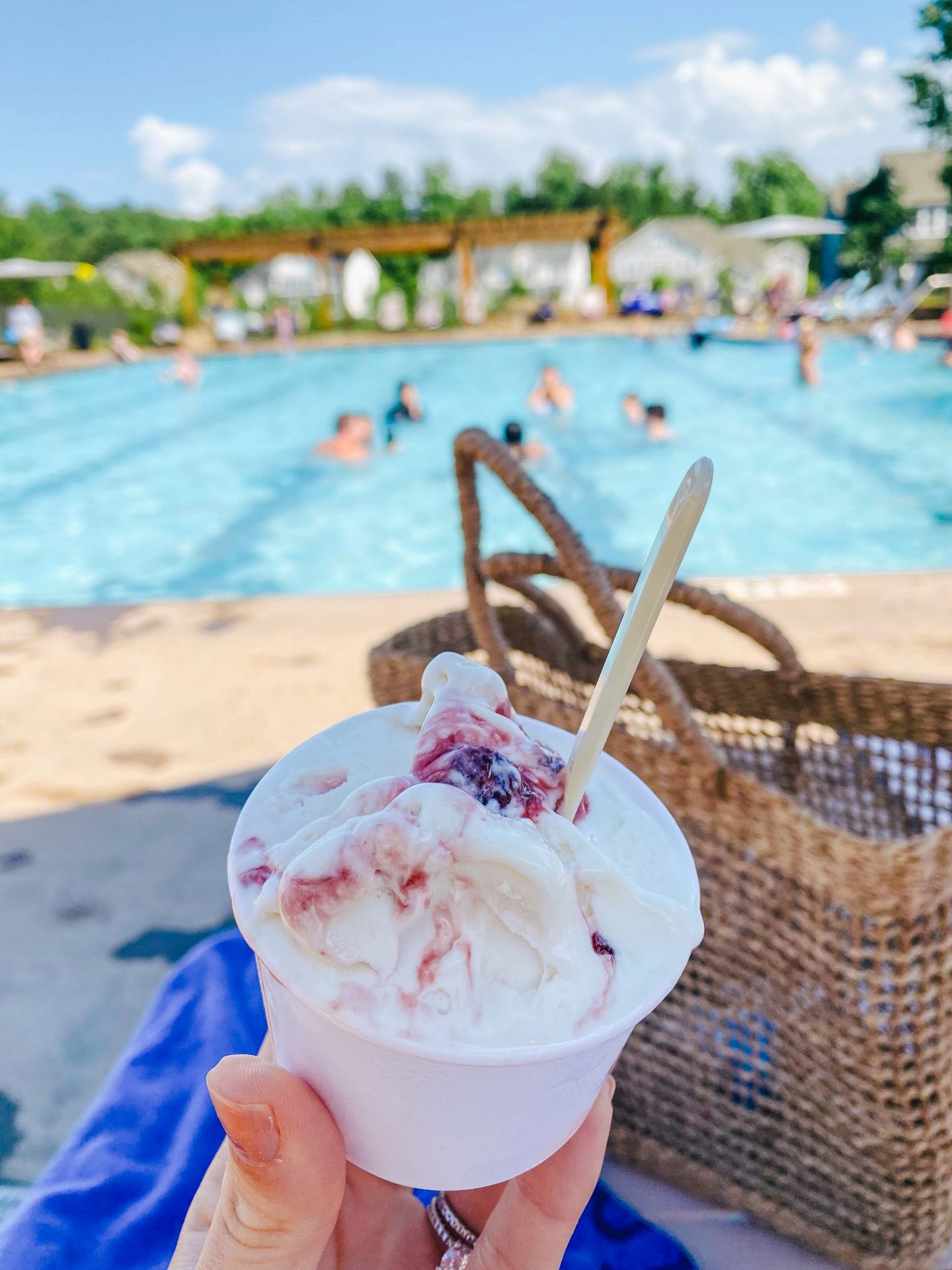 ice cream, gelato, pool, summer, masons bend, fort mill South Carolina 