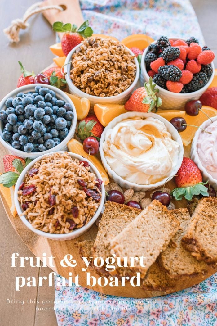 Fruit and Yogurt Parfait Board | Healthy Brunch Idea