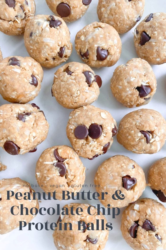 Peanut Butter Chocolate Chip Protein Balls | Vegan & GF