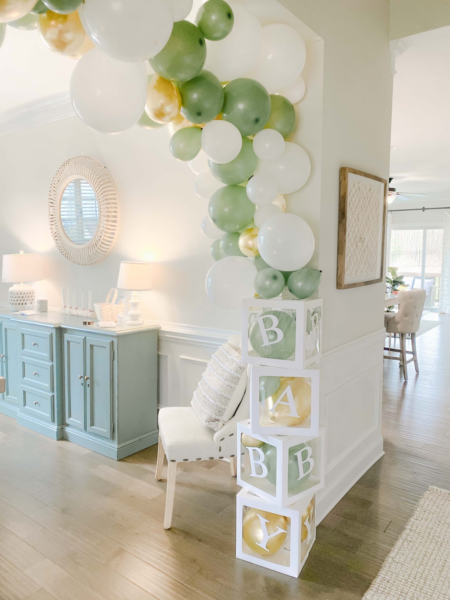 Baby Shower, Team Green, Baby shower design, baby shower decor, small get together for baby, celebration, pregnancy, baby on the way, green dress, what to wear to baby shower, baby is coming, boy or girl, pregnant blog, third trimester, 31 weeks