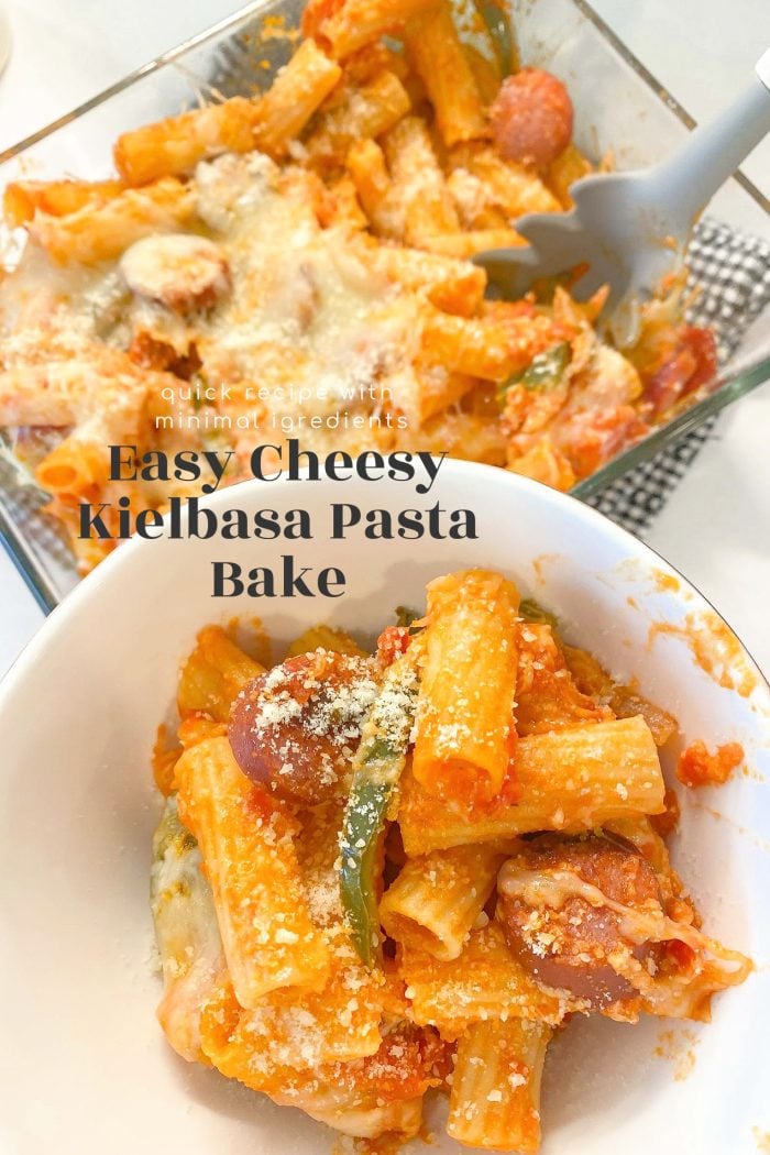 Easy Cheesy Kielbasa Pasta Bake | Delicious Dinner Recipe