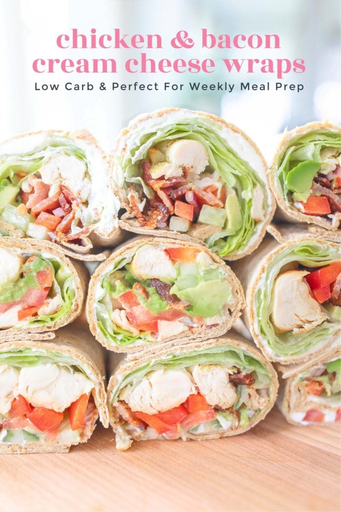 Chicken Bacon & Veggie Cream Cheese Wraps | Low Carb