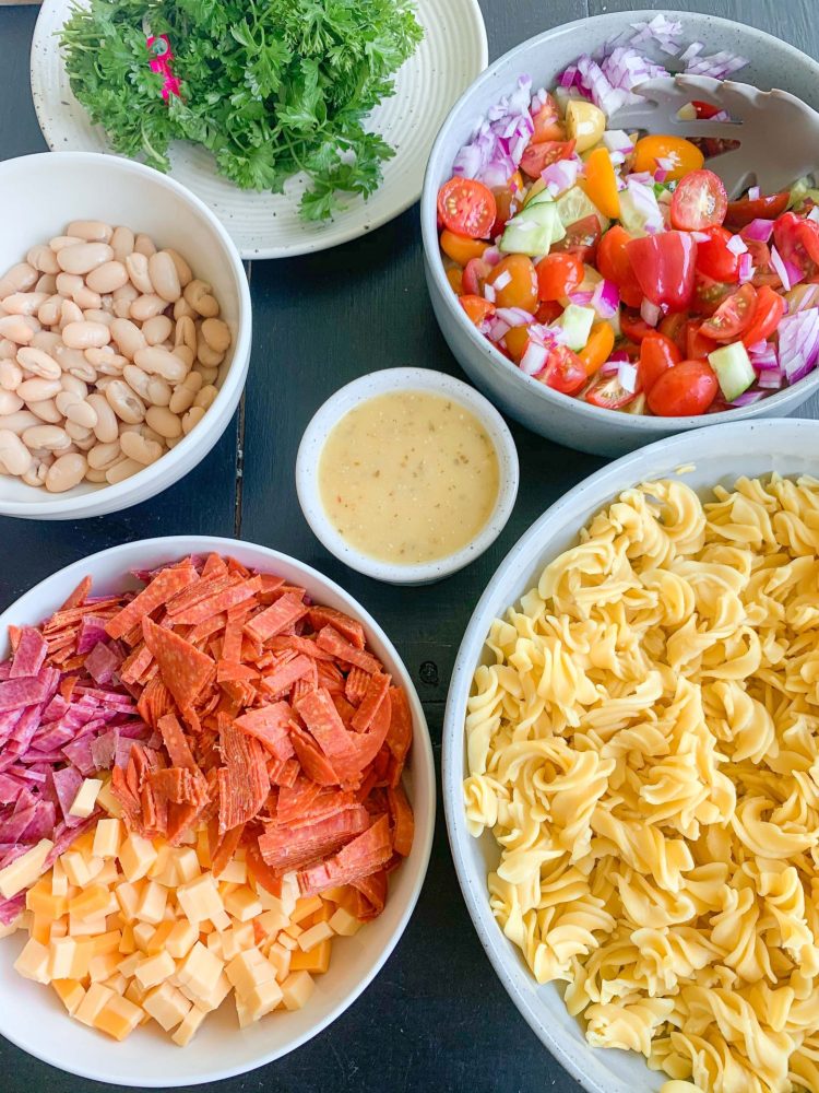 The Ultimate Summer Pasta Salad | Charcuterie in a Bowl - Simply ...