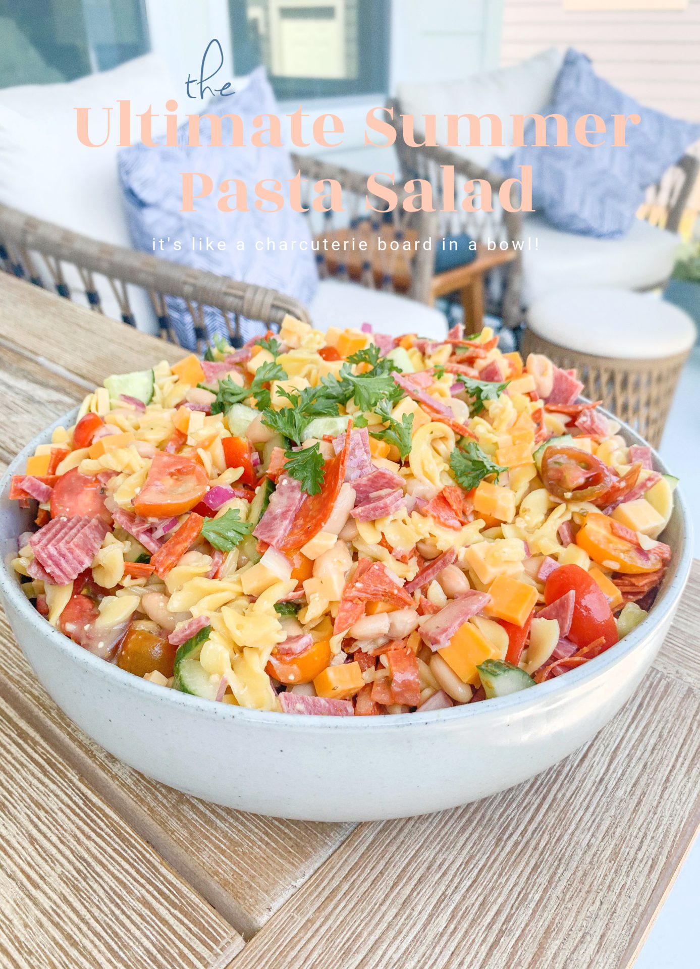 The Ultimate Summer Pasta Salad | Charcuterie in a Bowl