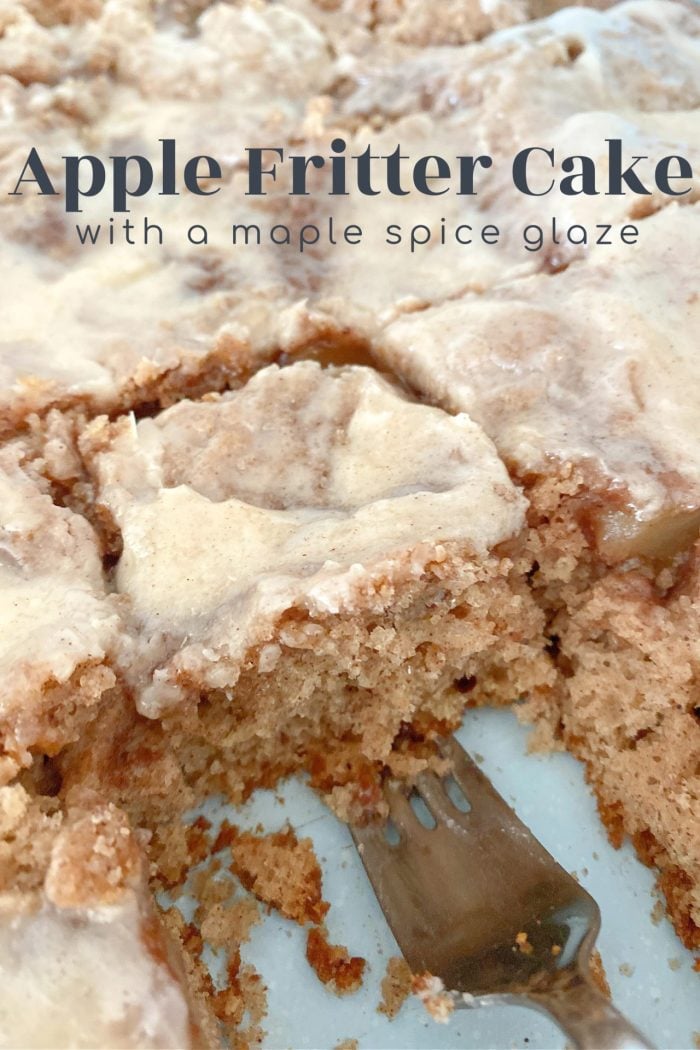 Apple Fritter Cake With a Maple Cinnamon Glaze