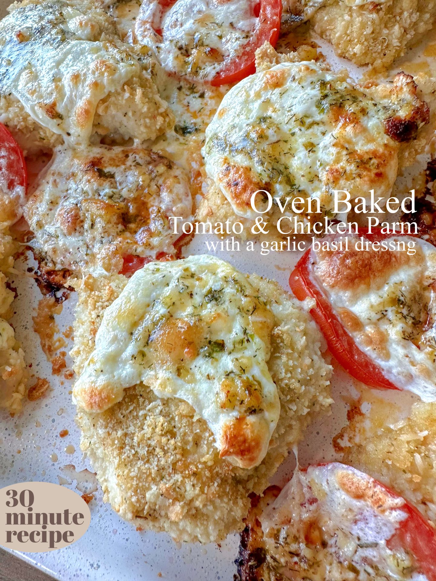 chicken parm, gluten-free, Italian bread crumbs, tomatoes, fried tomatoes, mozzarella , fresh warm, chicken dinner, healthy dinner night, food idea, quick easy meal, food