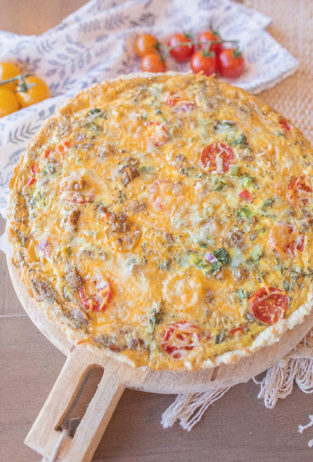 sourdough quiche crust, flaky quiche crust, flaky breakfast pie, breakfast pie, the best quiche recipe, vegetable and sausage quiche, breakfast, lunch, dinner, healthy recipe, sausage quiche, arugula, eating fresh, homemade quiche, the best quiche, fitting in more vegetables, diet recipes, healthy and fresh, farm to table, healthy recipes