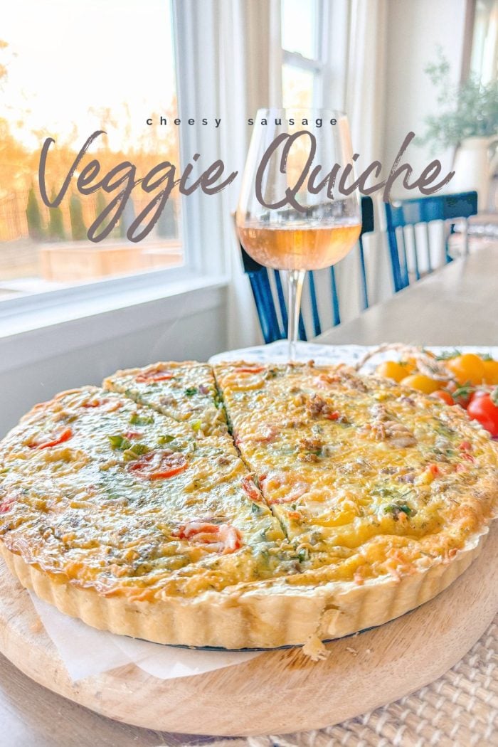 The Best Sausage & Veggie Quiche Recipe with a Flaky Crust!