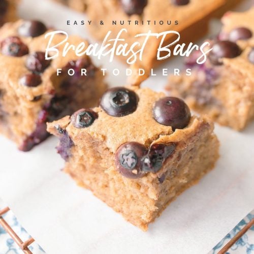 toddler snacks, toddler breakfast, blueberry oatmeal banana bars, meals for my kids, healthy recipes for toddlers, oatmeal bars, breakfast bars, easy recipe, blender bars for toddler, meal prep, blueberry, fruit serving, healthy little eaters, healthy recipes for kids, healthy blueberry bars for kids