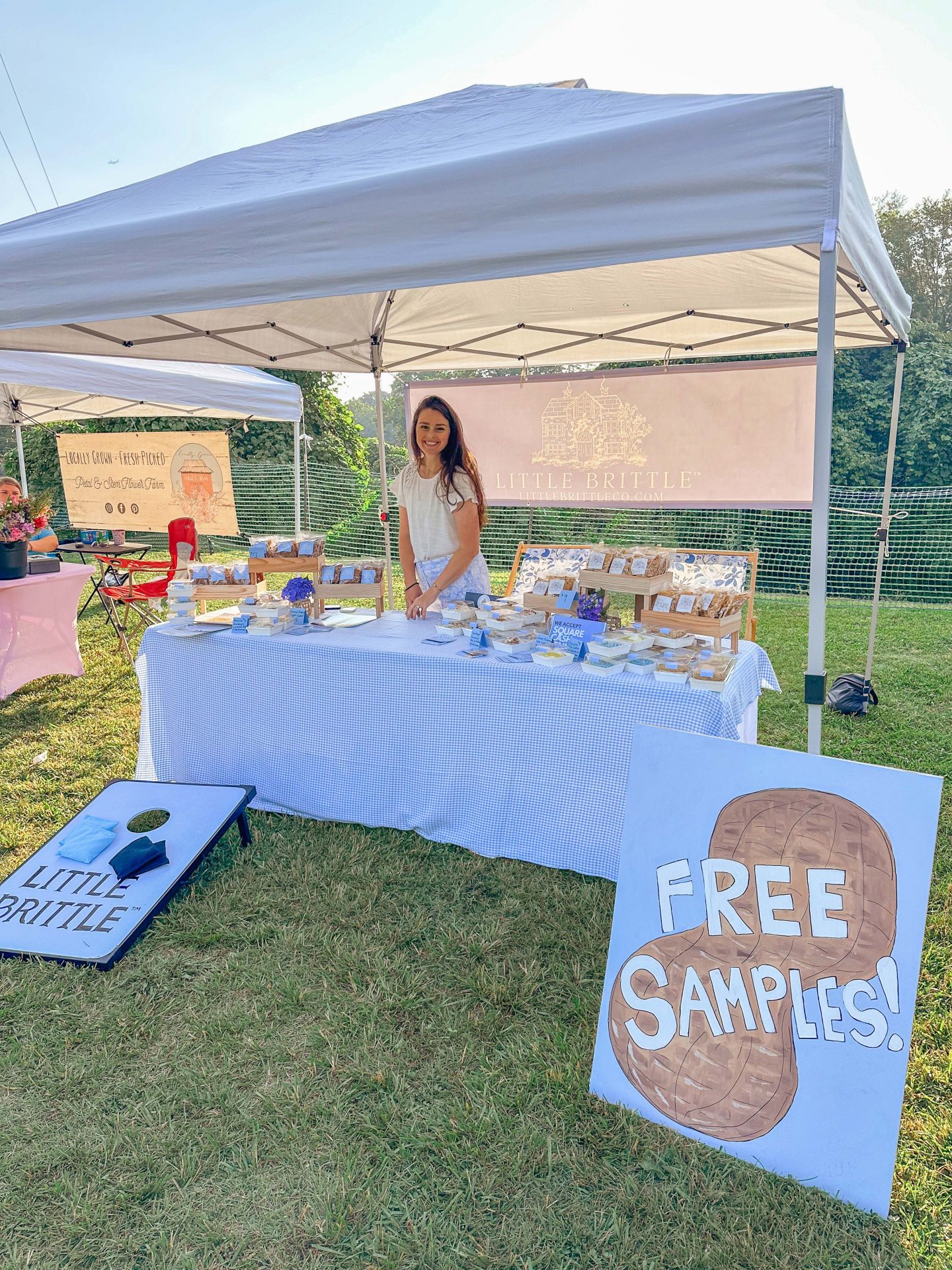 starting a business, little brittle llc, little brittle peanut brittle, little brittle, taralynn, owner of little brittle, moms starting businesses, how to start a business, my first farmers market, farmers market fort mill South Carolina, working, bakery, peanut brittle company, brittle company, the best brittle ever, maple cinnamon pecan brittle, marketing, business branding, cottage, business aesthetic, South Carolina business, South Carolina farmers market, town of fort mill, fort mill south Carolina, sourdough cinnamon rolls, commercial kitchen, best brittle in South Carolina, starting a business as a mom 