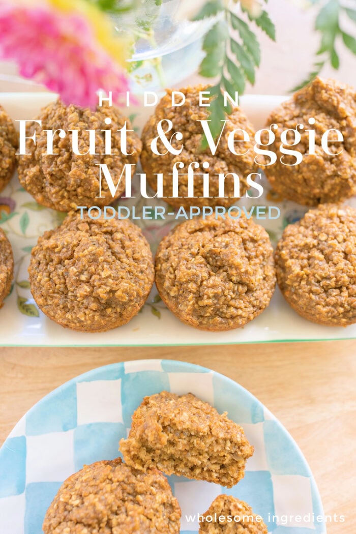 Hidden Fruit & Veggie Oat Muffins | Toddler Approved