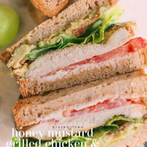 Honey Mustard Grilled Chicken & Bacon Avocado Sandwiches -