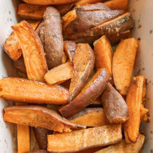 holiday recipes, thanksgiving, roasted sweet potatoes, vegan, gluten-free, potatoes, healthy recipes, easy, grain free, brown sugar, sweet potato casserole, recipes, potatoes, thanksgiving recipes