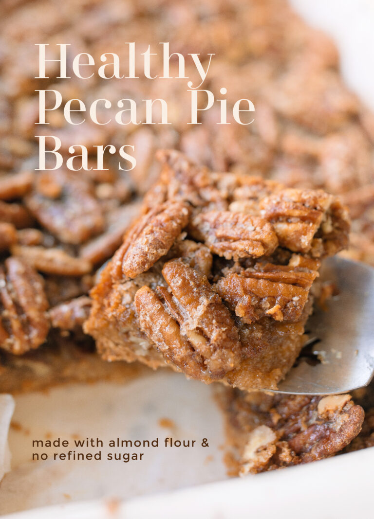 Healthy Pecan Pie Bars (Gluten-Free & No Refined Sugar)