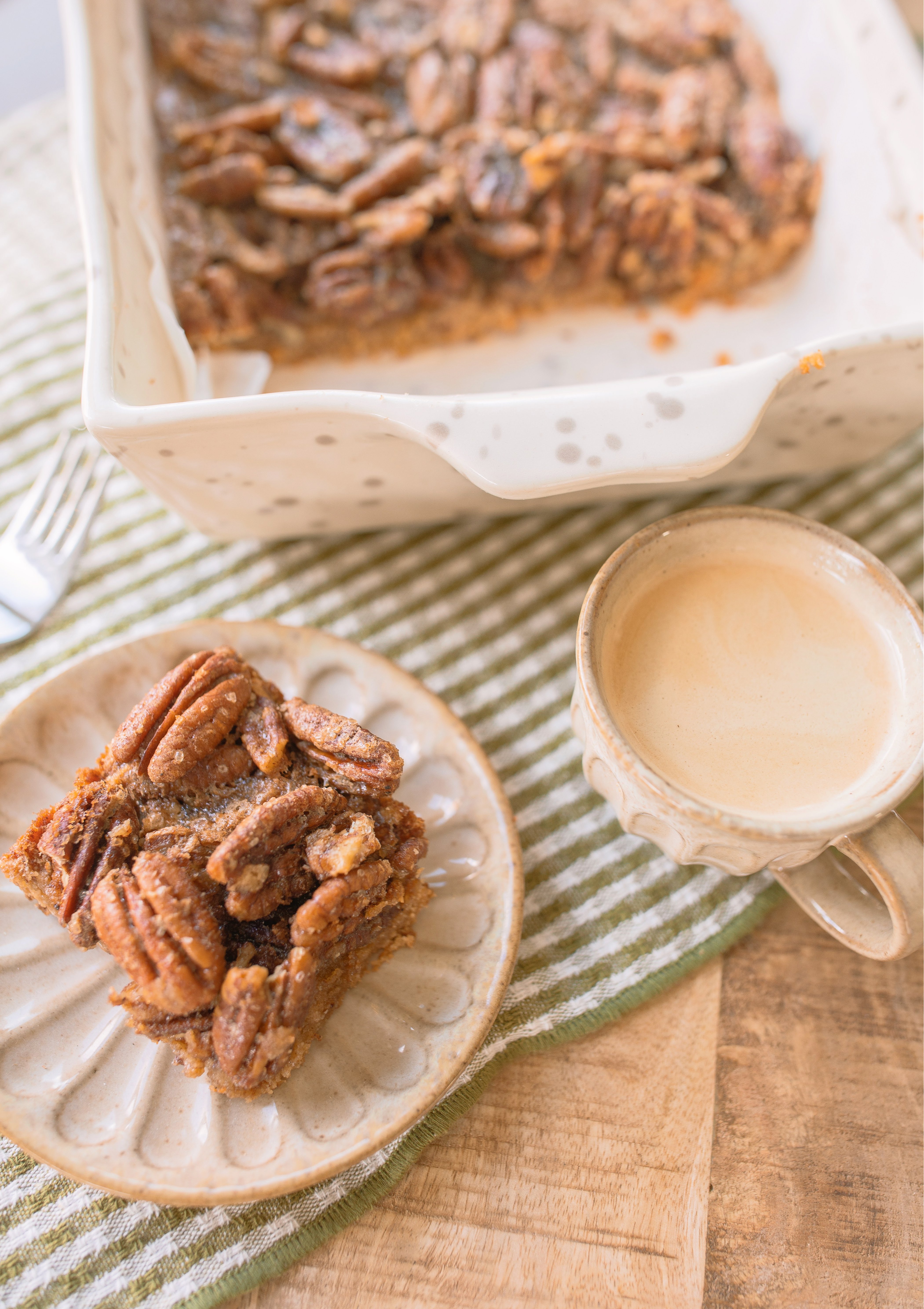 pecan bars, gluten free pecan bars, almond flour pecan bars, healthy pecan bars, refined sugar free pecan bars, maple pecan bars, coconut sugar pecan bars, paleo pecan bars, easy pecan bar recipe, thanksgiving pecan bars, thanksgiving dessert recipes, fall dessert recipes, healthy holiday desserts, gluten free thanksgiving desserts, no refined sugar desserts, maple syrup desserts, almond flour dessert recipes, coconut sugar desserts, easy holiday baking, healthy pecan pie bars