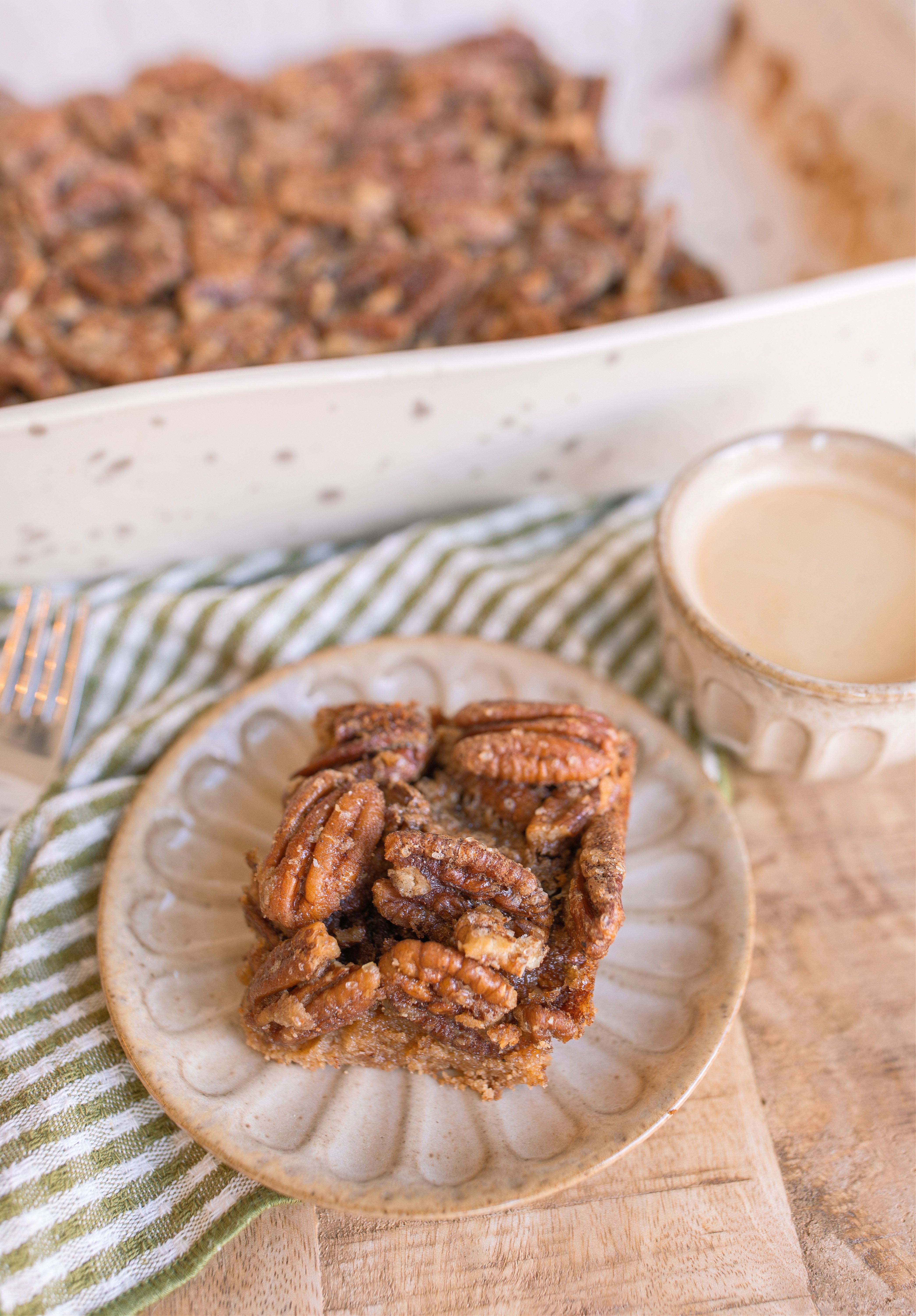 pecan bars, gluten free pecan bars, almond flour pecan bars, healthy pecan bars, refined sugar free pecan bars, maple pecan bars, coconut sugar pecan bars, paleo pecan bars, easy pecan bar recipe, thanksgiving pecan bars, thanksgiving dessert recipes, fall dessert recipes, healthy holiday desserts, gluten free thanksgiving desserts, no refined sugar desserts, maple syrup desserts, almond flour dessert recipes, coconut sugar desserts, easy holiday baking, healthy pecan pie bars