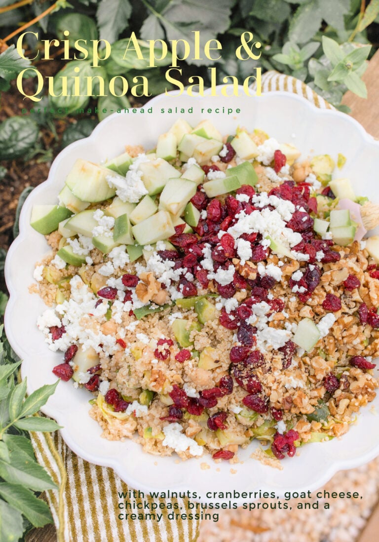Crisp Apple & Quinoa Salad with Walnuts, Cranberries and Goat Cheese