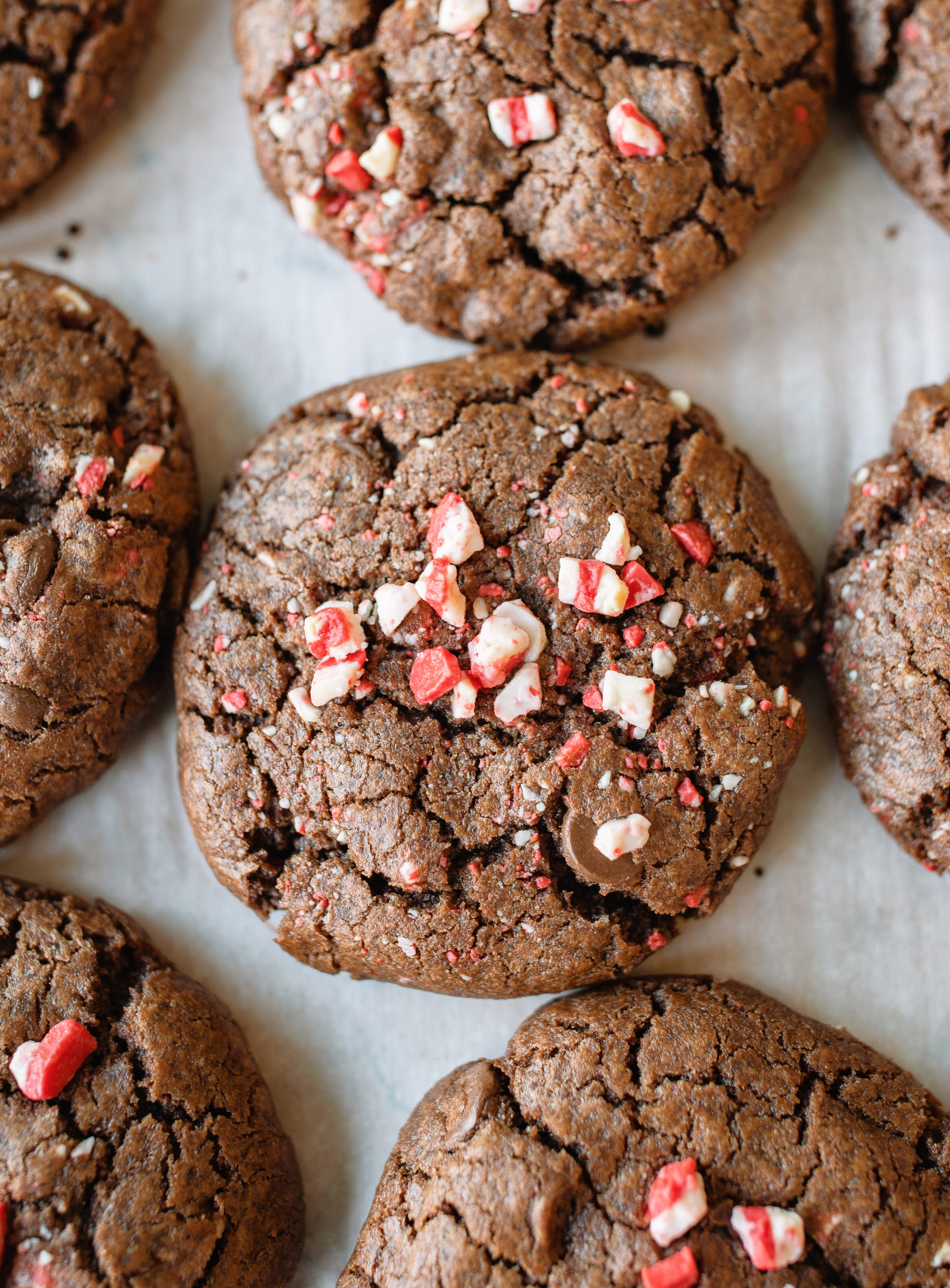 hot chocolate peppermint cookies, christmas cookies, chocolate cookies, christmas baking, andes, peppermint recipes, easy chocolate cookies, no chill time
