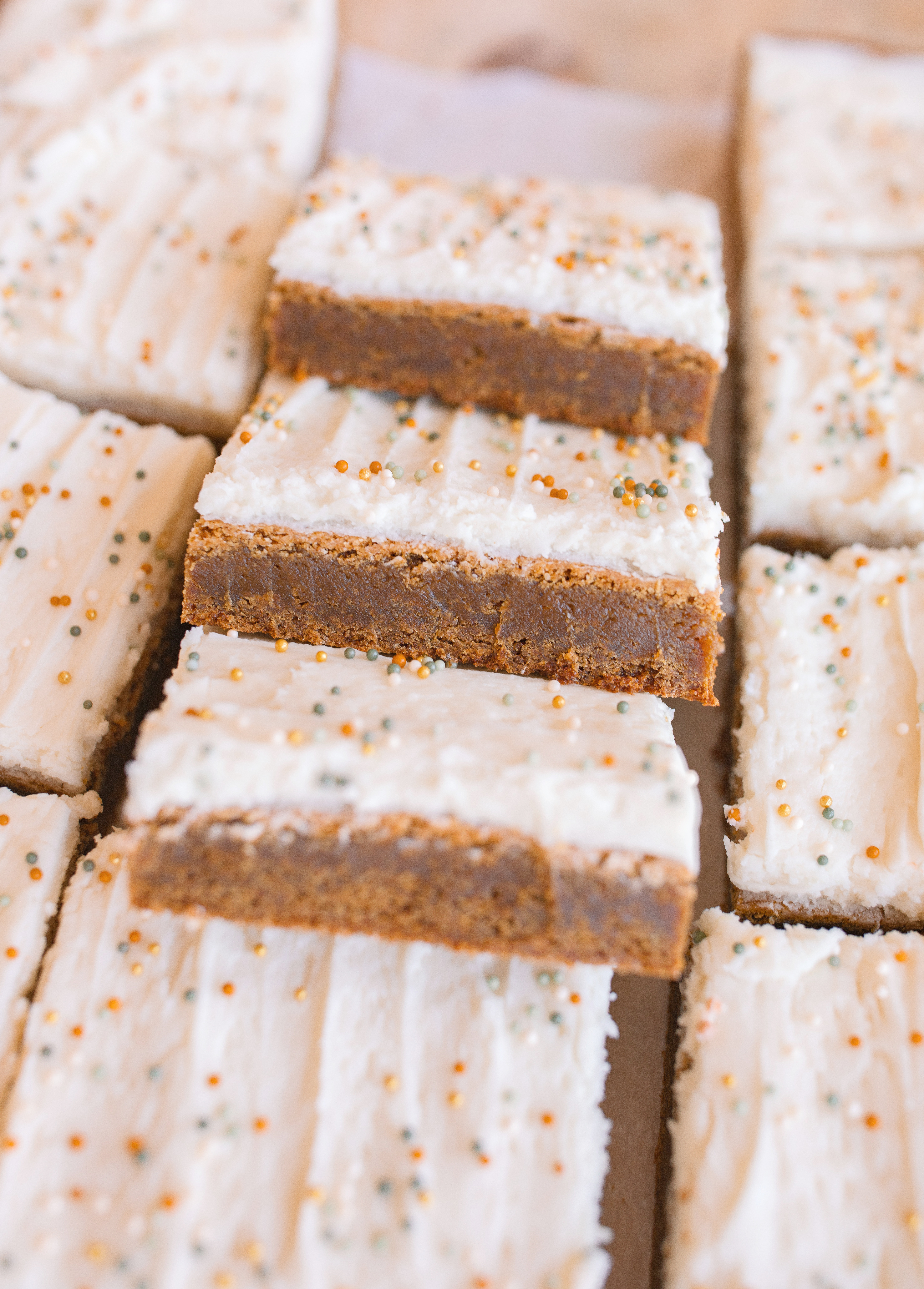 gingerbread cookie bars, chewy gingerbread cookie bar recipe, christmas baking, holiday recipes, christmas recipes, marshmallow buttercream, christmas recipes, gingerbread christmas