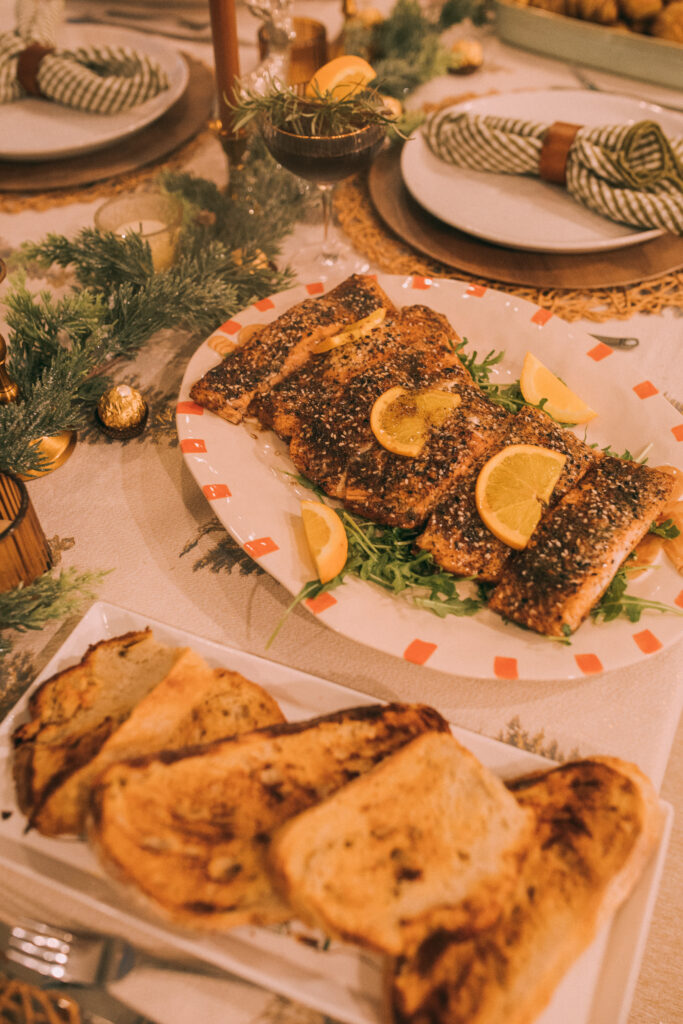 christmas recap, christmas morning, christmas blog, christmas decor, stockings, presents, toddler, dinner, table setting, home, lifestyle, blogging, motherhood, matching family pajamas, menu, holiday dinner, holiday celebrations, christmas day, pecan brownie pie, lottery pong, toddler gifts, cozy fireplace, cookies for santa, recap