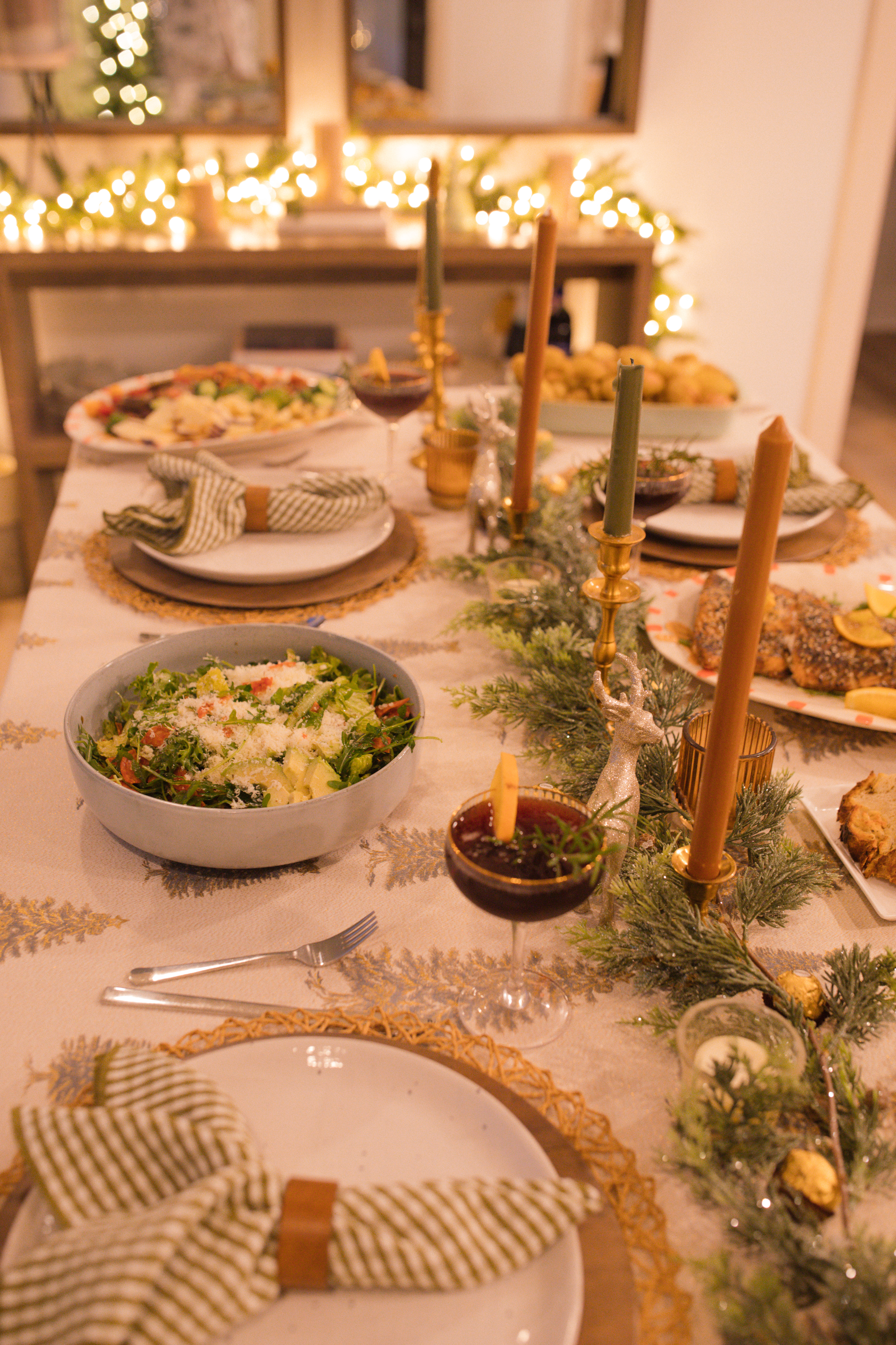 christmas recap, christmas morning, christmas blog, christmas decor, stockings, presents, toddler, dinner, table setting, home, lifestyle, blogging, motherhood, matching family pajamas, menu, holiday dinner, holiday celebrations, christmas day, pecan brownie pie, lottery pong, toddler gifts, cozy fireplace, cookies for santa, recap