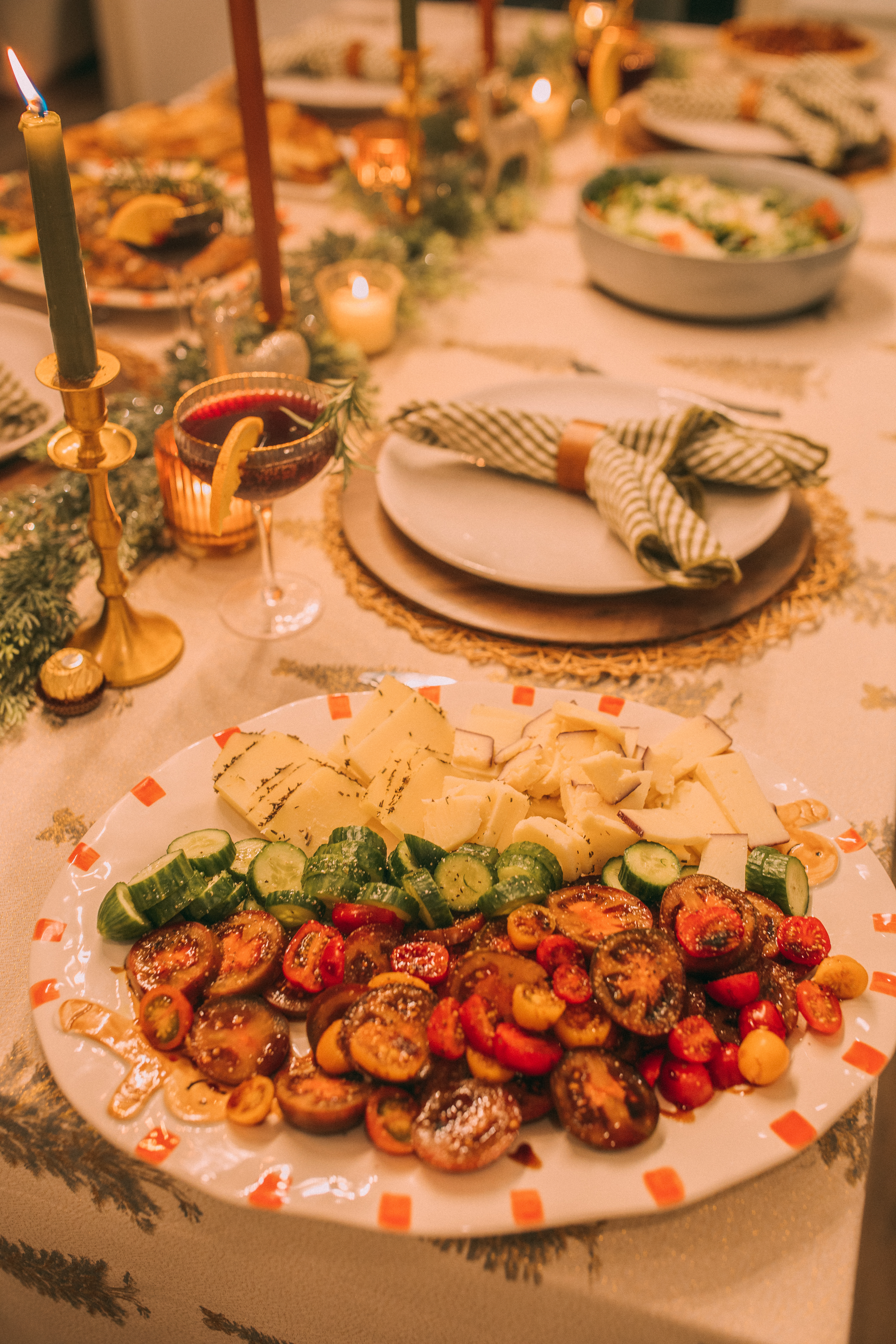 christmas recap, christmas morning, christmas blog, christmas decor, stockings, presents, toddler, dinner, table setting, home, lifestyle, blogging, motherhood, matching family pajamas, menu, holiday dinner, holiday celebrations, christmas day, pecan brownie pie, lottery pong, toddler gifts, cozy fireplace, cookies for santa, recap