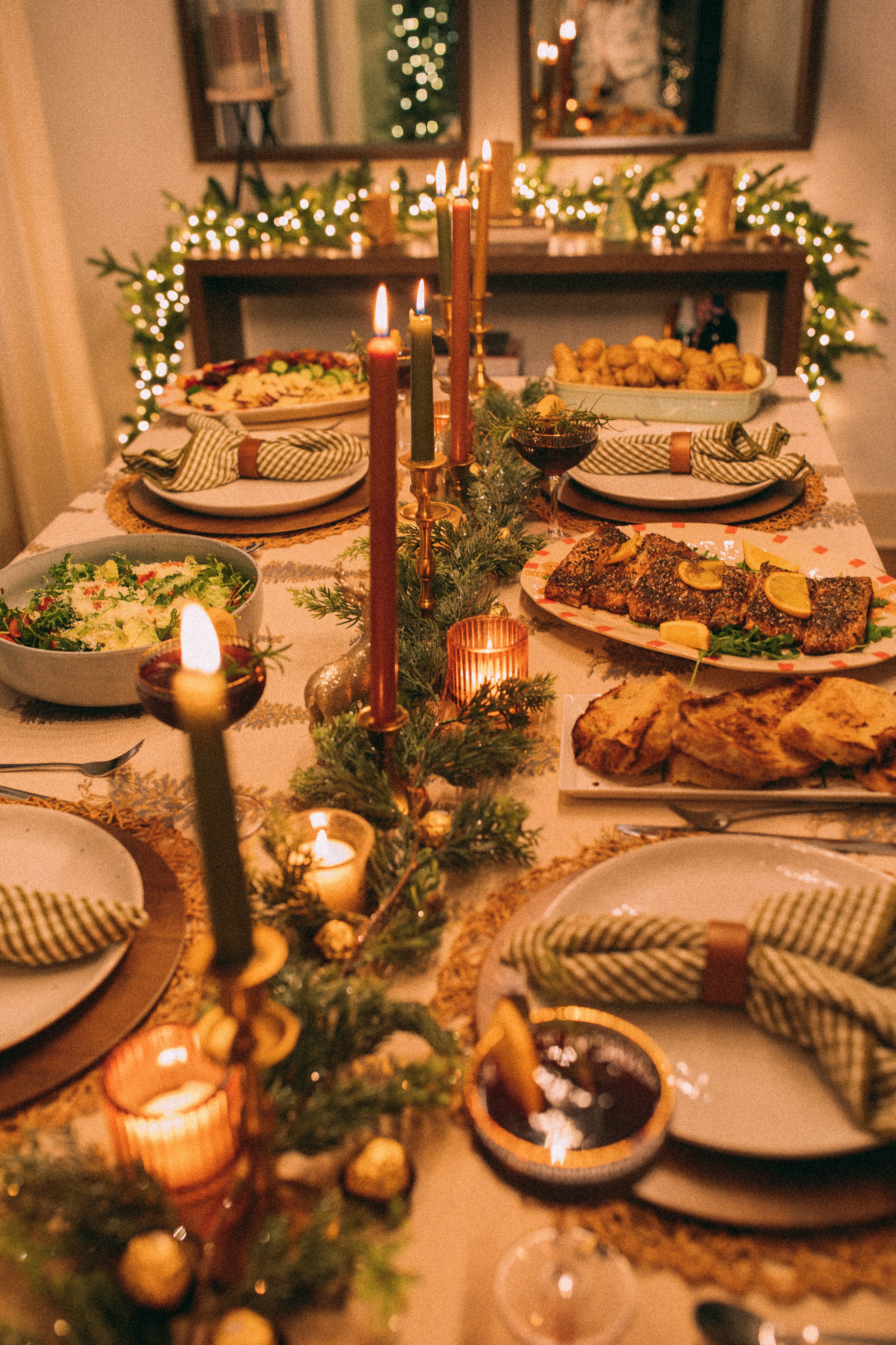 christmas recap, christmas morning, christmas blog, christmas decor, stockings, presents, toddler, dinner, table setting, home, lifestyle, blogging, motherhood, matching family pajamas, menu, holiday dinner, holiday celebrations, christmas day, pecan brownie pie, lottery pong, toddler gifts, cozy fireplace, cookies for santa, recap