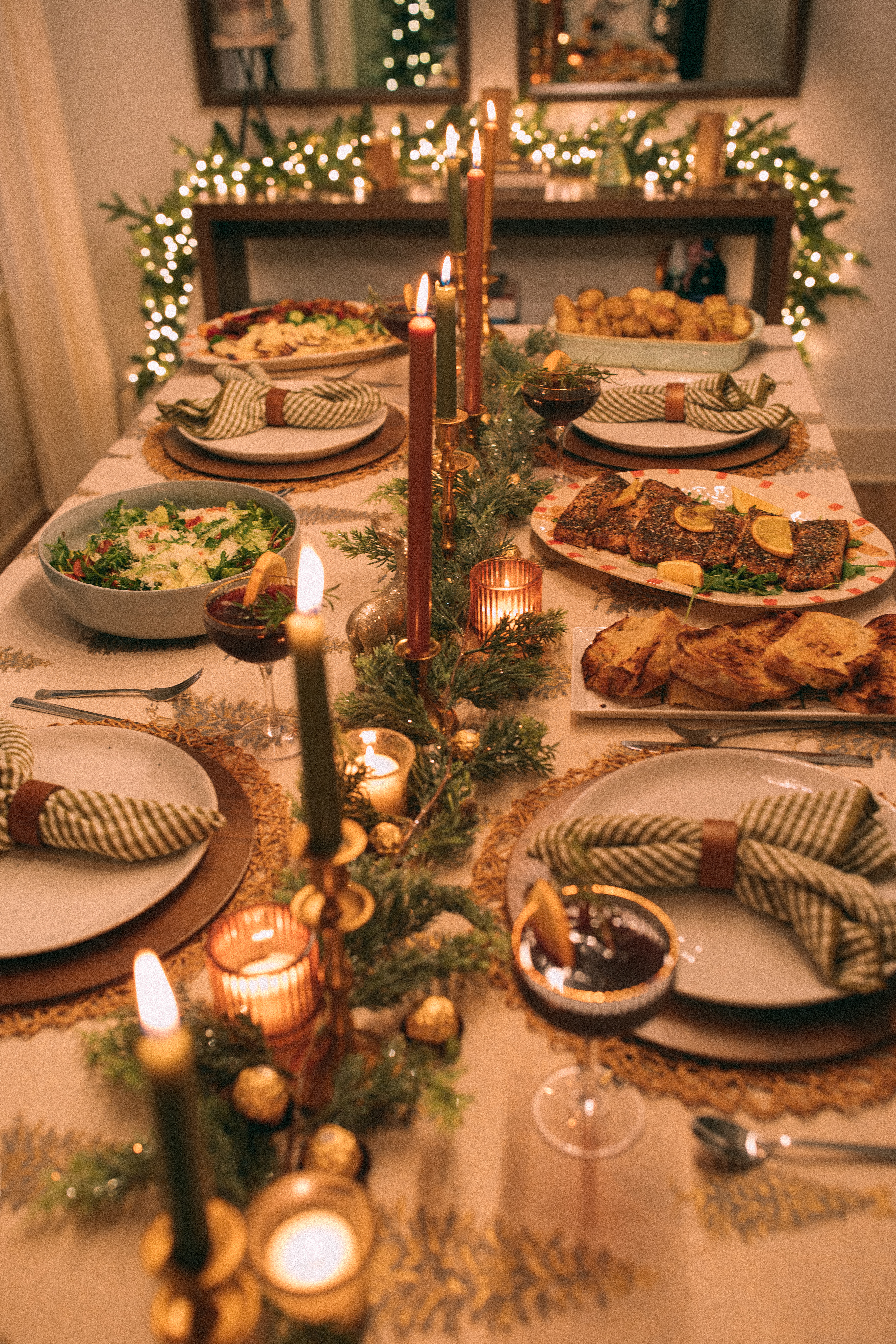 christmas recap, christmas morning, christmas blog, christmas decor, stockings, presents, toddler, dinner, table setting, home, lifestyle, blogging, motherhood, matching family pajamas, menu, holiday dinner, holiday celebrations, christmas day, pecan brownie pie, lottery pong, toddler gifts, cozy fireplace, cookies for santa, recap