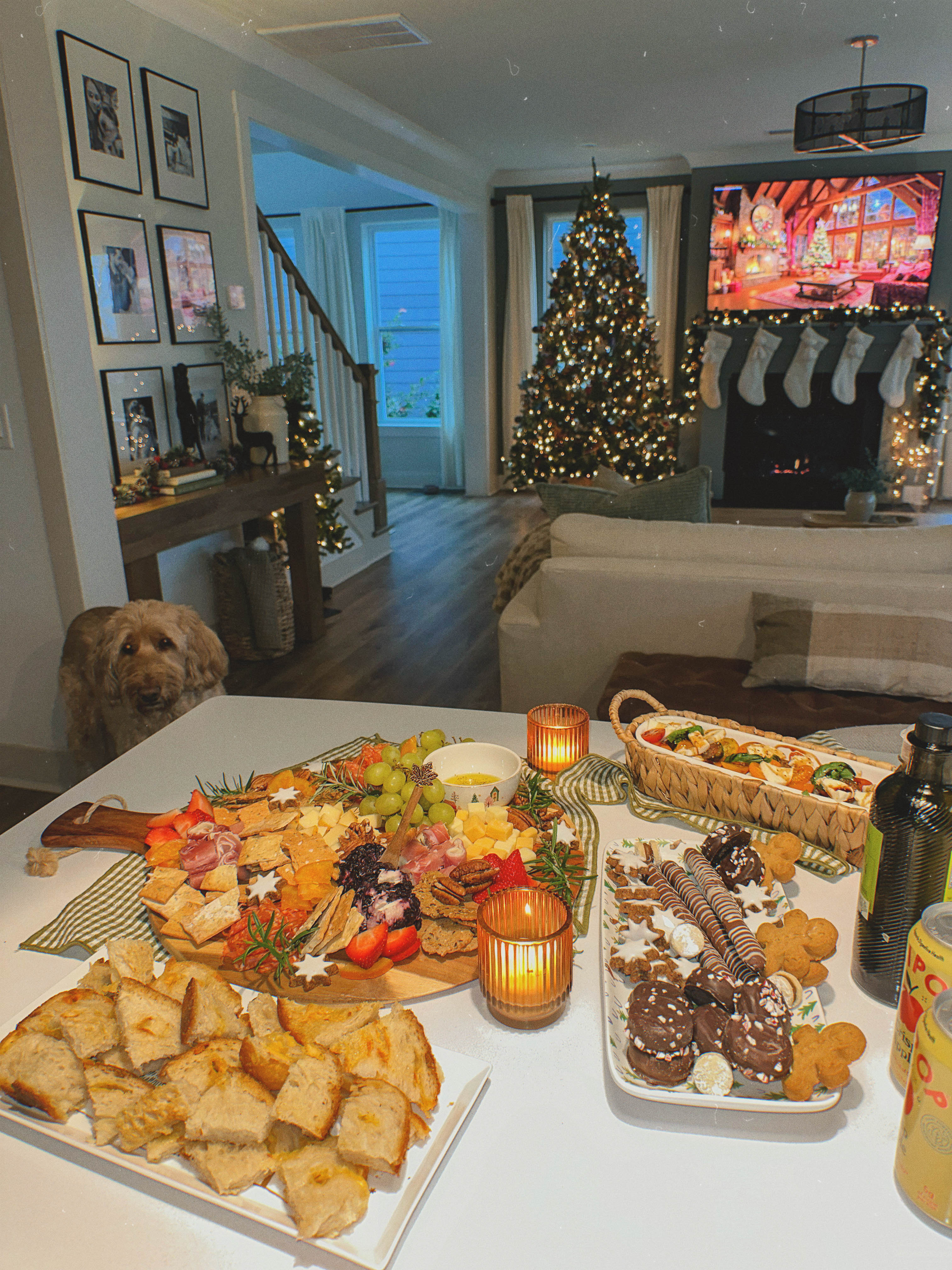 meal prep, pregnancy, motherhood blog, lifestyle blog, charlotte, fort mill, south carolina, steak, cooking healthy, toddler mom, dinner, green beans, steak in dutch oven, sweet potatoes, costco haul, sourdough, charcuterie, easy board, winter board, christmas, caprese, sourdough bread, cheeseboard, hosting