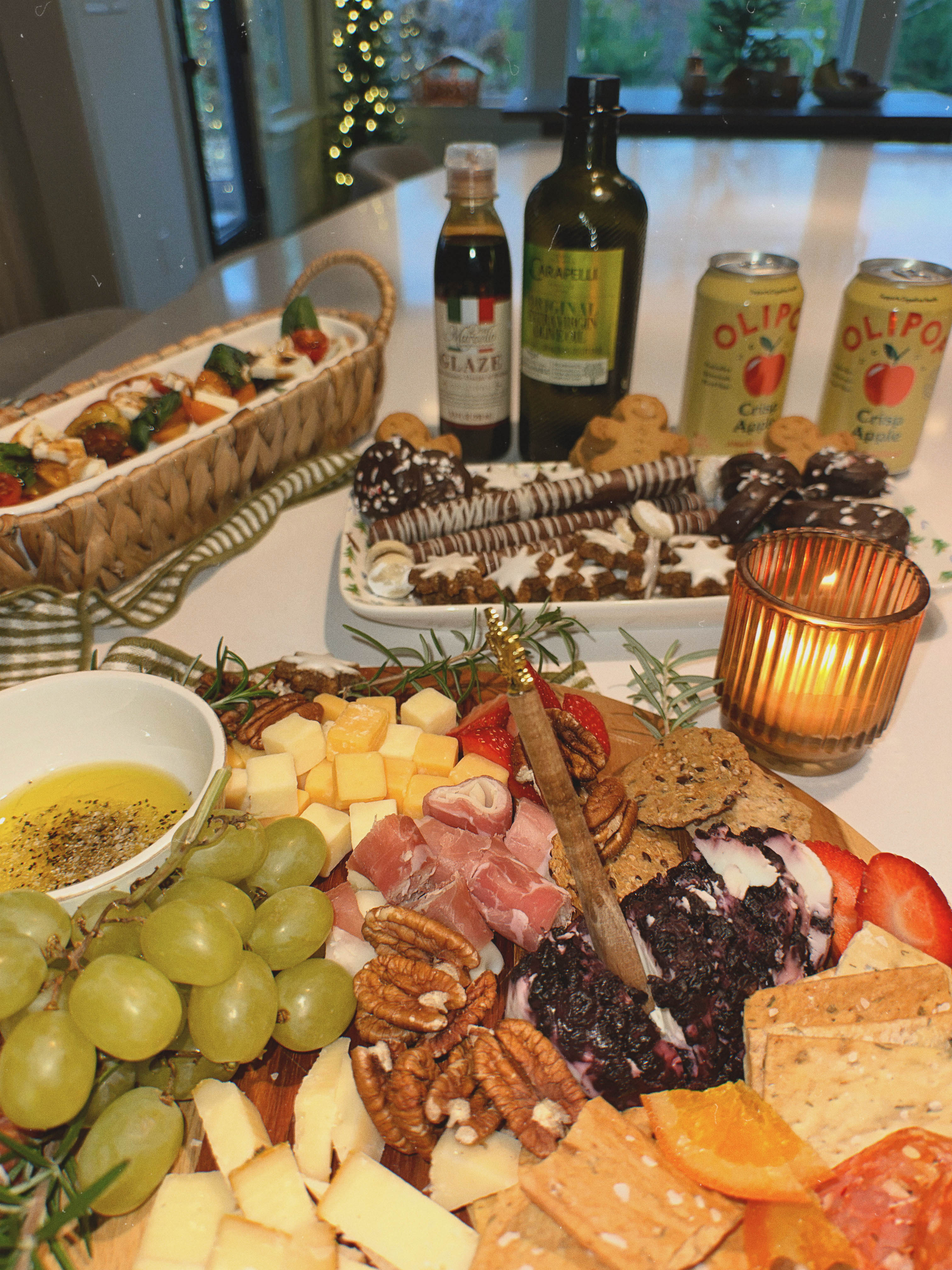 meal prep, pregnancy, motherhood blog, lifestyle blog, charlotte, fort mill, south carolina, steak, cooking healthy, toddler mom, dinner, green beans, steak in dutch oven, sweet potatoes, costco haul, sourdough, charcuterie, easy board, winter board, christmas, caprese, sourdough bread, cheeseboard, hosting