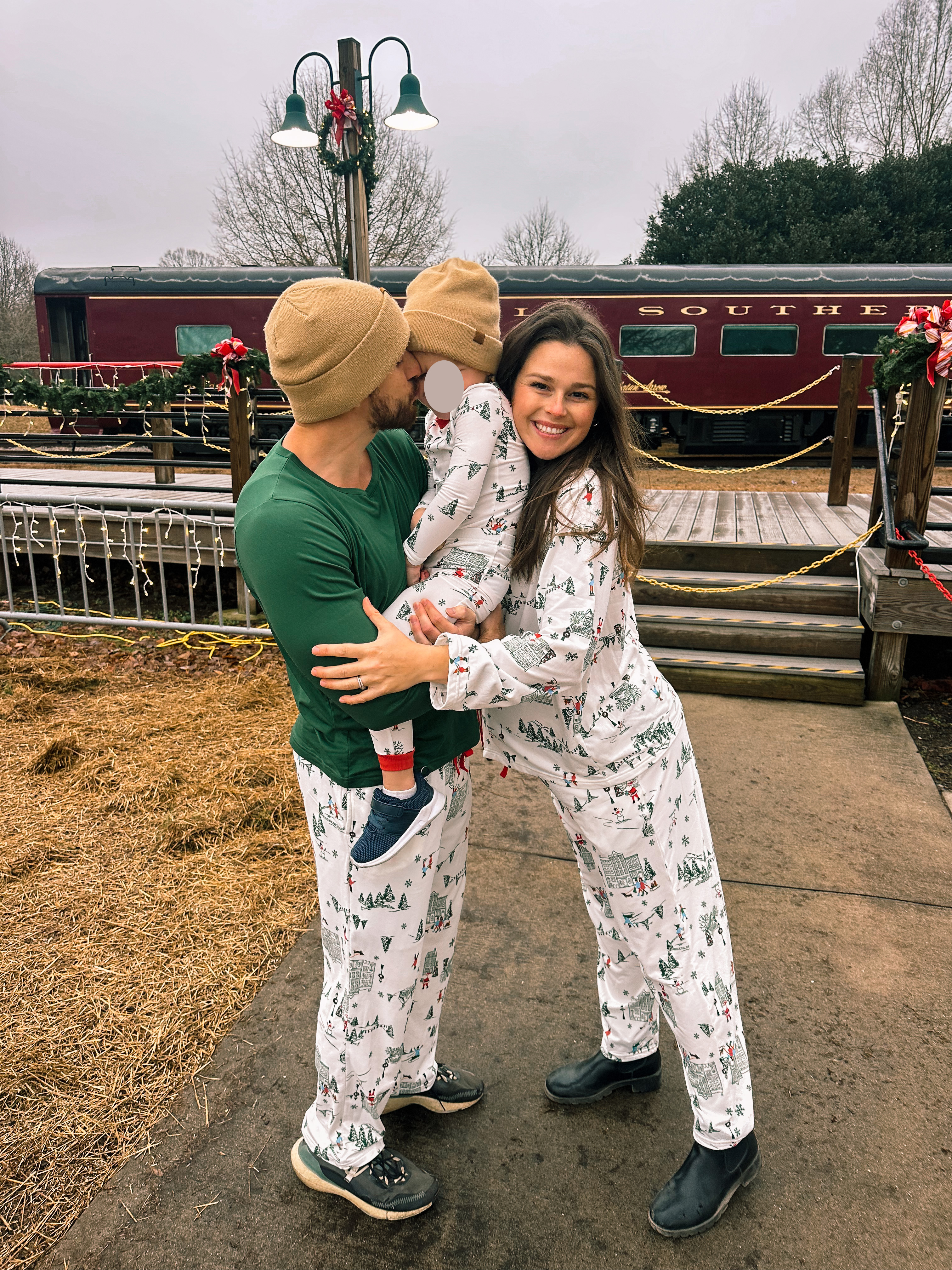 polar express, north carolina transportation museum, matching family pajamas, belk, the polar express train ride, charlotte north carolina, blog, motherhood, lifestyle