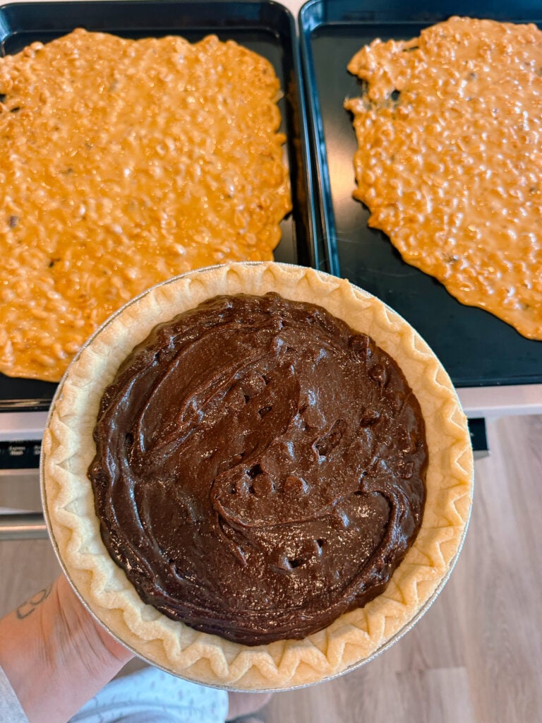 christmas recap, christmas morning, christmas blog, christmas decor, stockings, presents, toddler, dinner, table setting, home, lifestyle, blogging, motherhood, matching family pajamas, menu, holiday dinner, holiday celebrations, christmas day, pecan brownie pie, lottery pong, toddler gifts, cozy fireplace, cookies for santa, recap