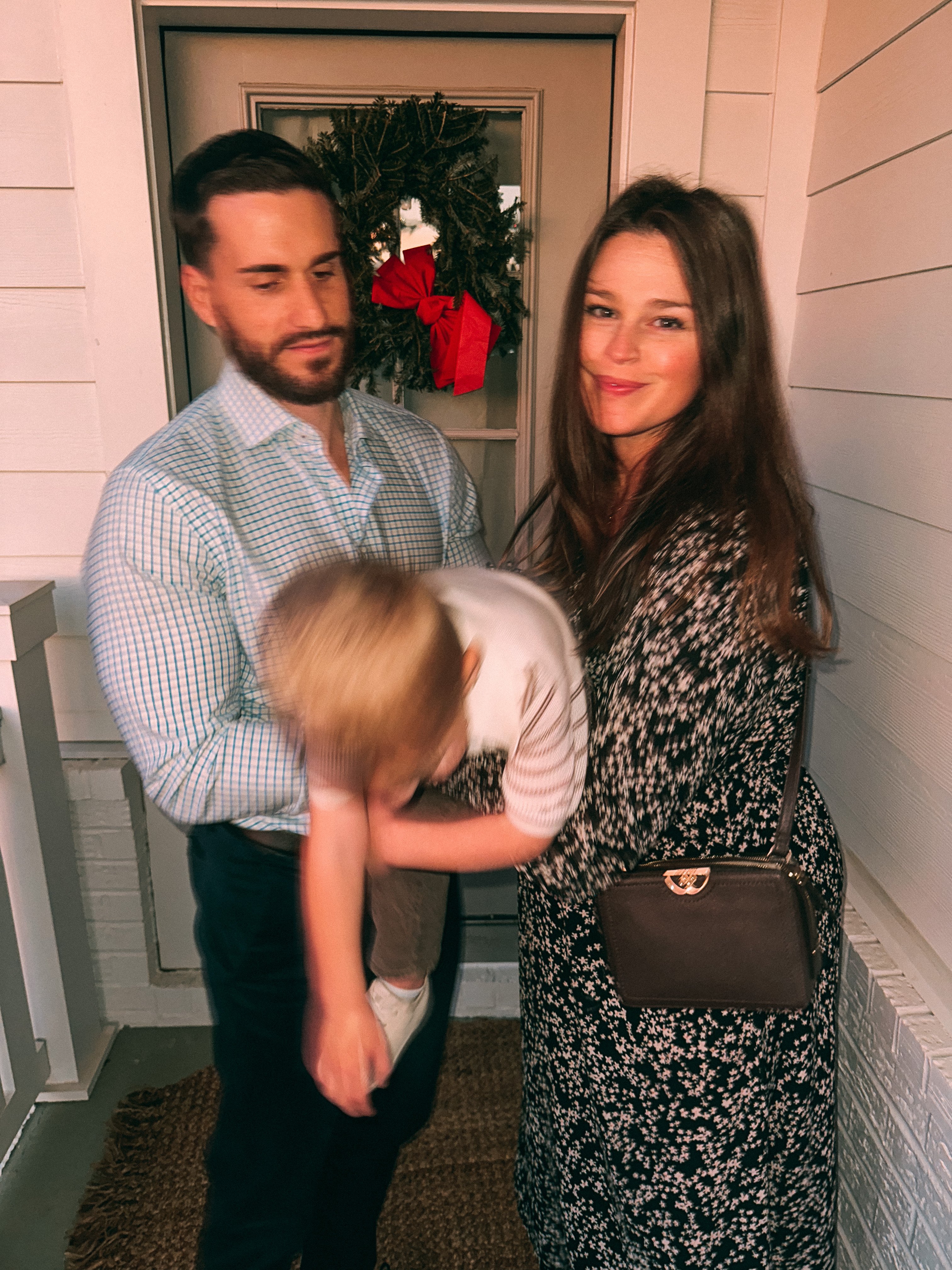 christmas recap, christmas morning, christmas blog, christmas decor, stockings, presents, toddler, dinner, table setting, home, lifestyle, blogging, motherhood, matching family pajamas, menu, holiday dinner, holiday celebrations, christmas day, pecan brownie pie, lottery pong, toddler gifts, cozy fireplace, cookies for santa, recap