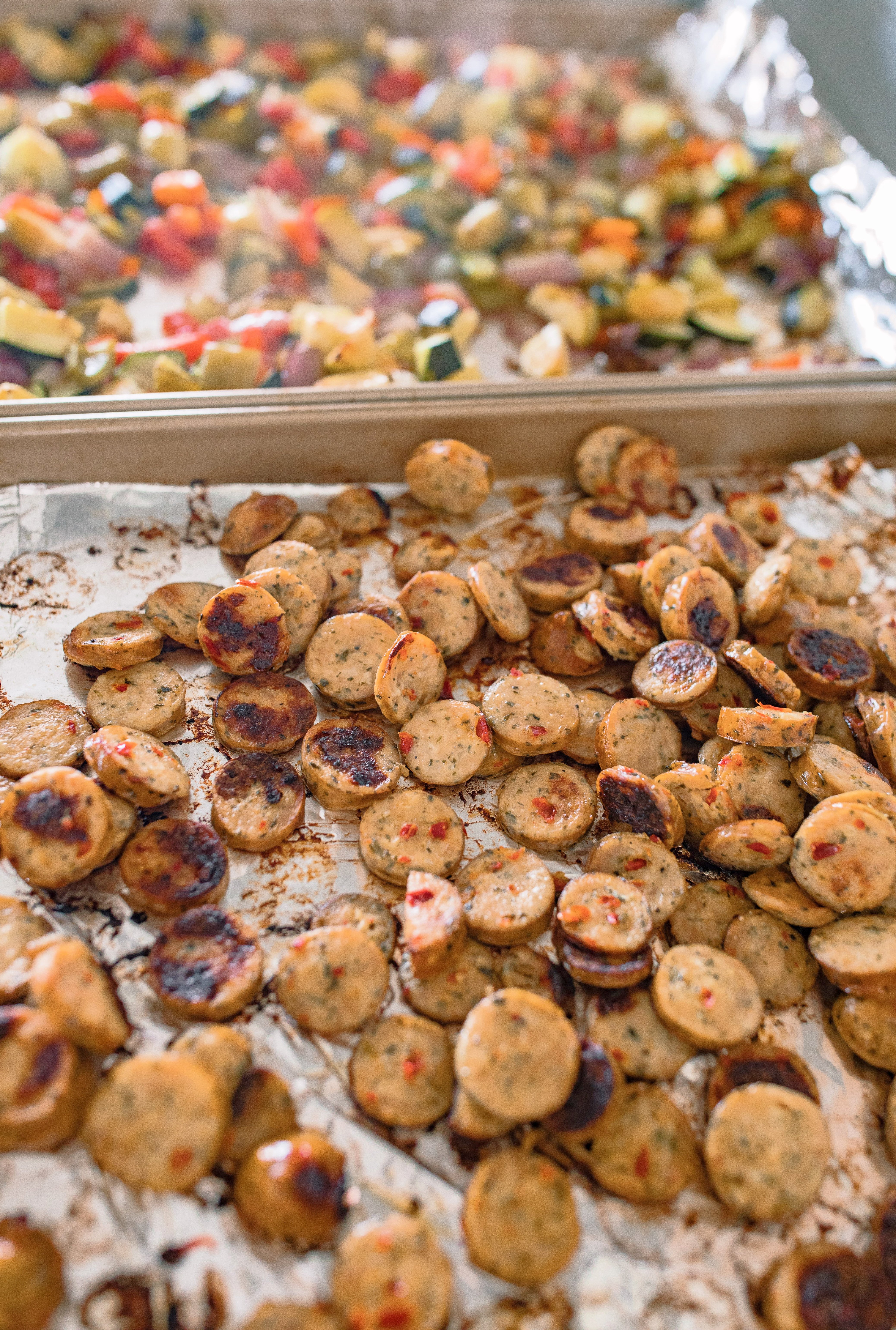 healthy recipes, healthy meal plan, vegetable, roasted veggie pasta, chicken sausage, red pepper, easy recipe, family meals, healthy eating, week night simple, lifestyle, healthy meals, high protein, high fiber, easy recipe for families, sheet pan, pasta, dinner, lunch, meal prep, eat better, healthy lifestyle, diet, plan ahead, chicken sausage