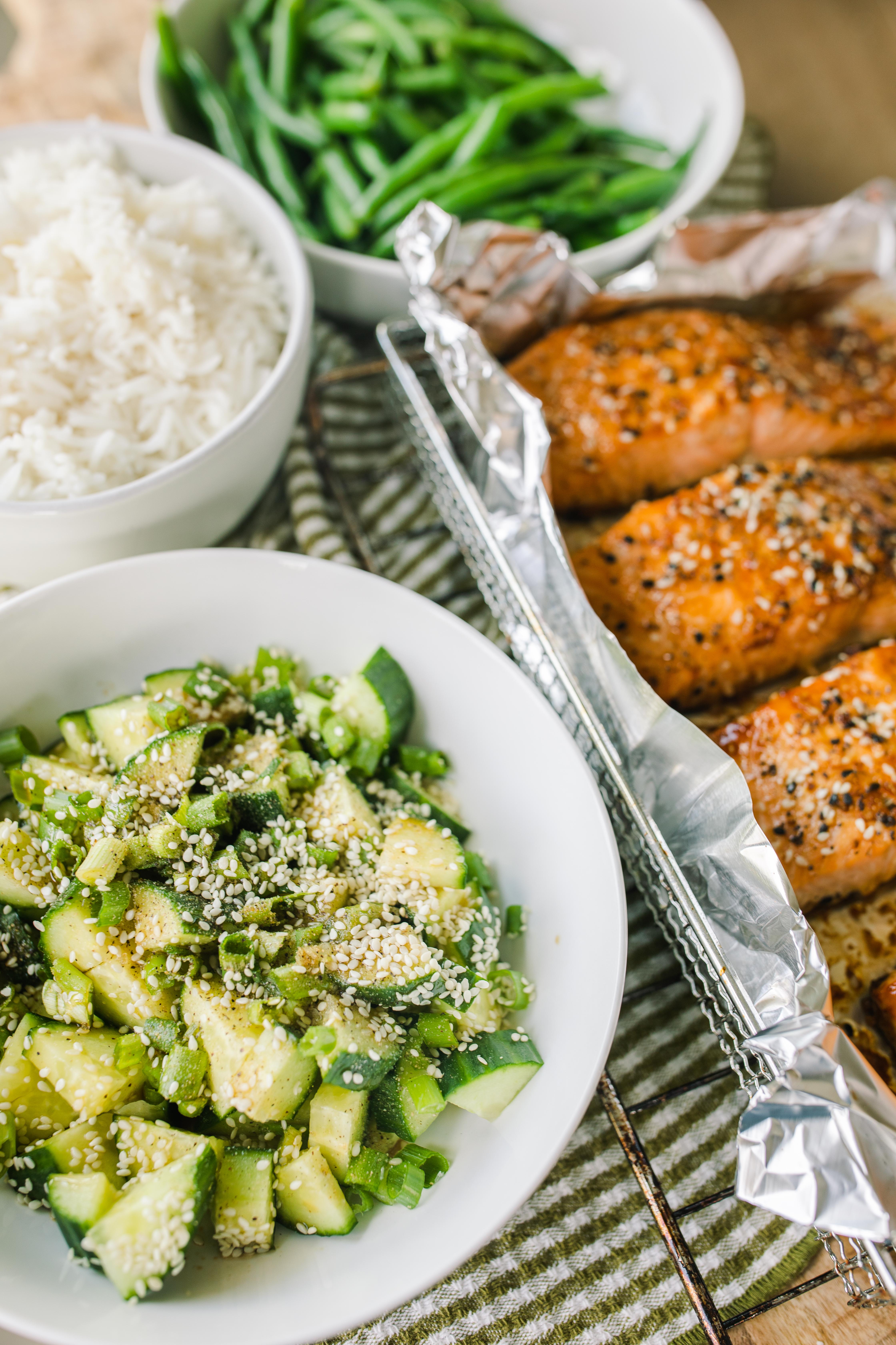 salmon, easy dinner, healthy recipe, go-to salmon filets, high protein, food, air fried, orange, soy sauce, fish, pescatarian recipes, gluten free