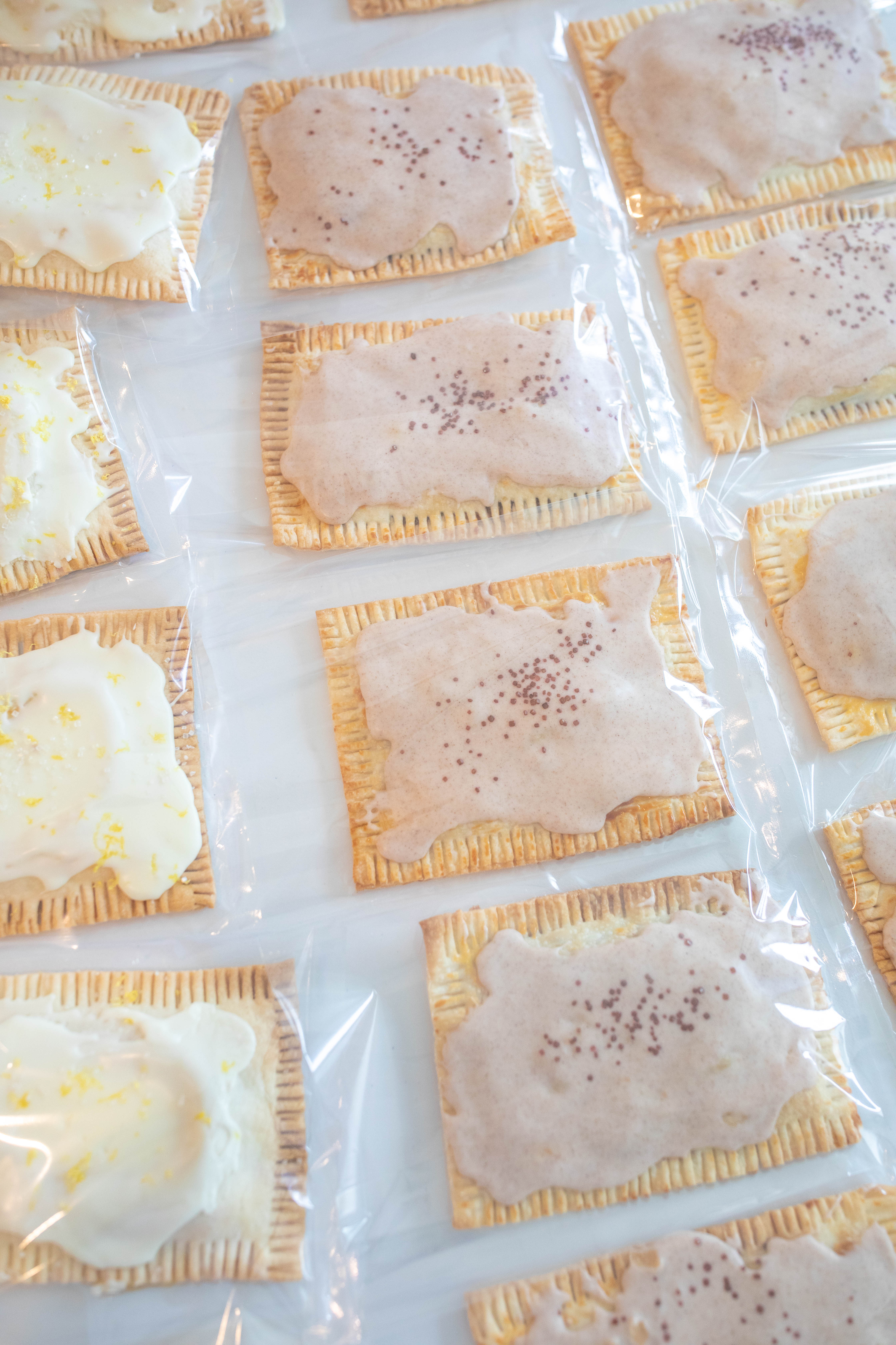 heart poptarts, cherry poptarts, brown sugar poptarts, cute poptart dessert, easy diy poptarts, valentines day, pastries, cherry almond poptarts, cute gift ideas, bakery box, recipe, easy dessert, frosted poptarts