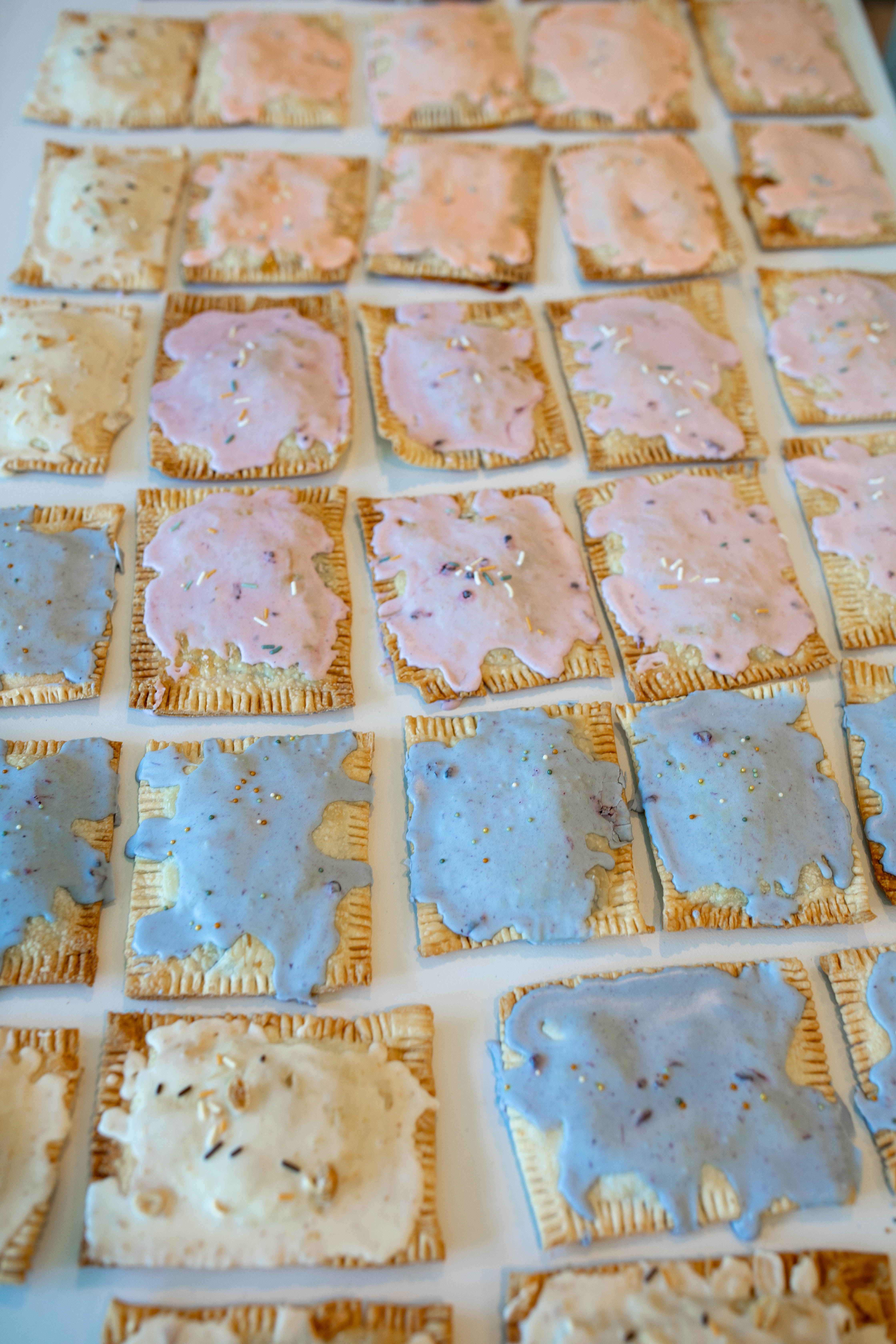 heart poptarts, cherry poptarts, brown sugar poptarts, cute poptart dessert, easy diy poptarts, valentines day, pastries, cherry almond poptarts, cute gift ideas, bakery box, recipe, easy dessert, frosted poptarts