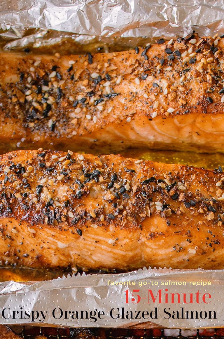 15 Minute Crispy Orange Glazed Salmon Recipe