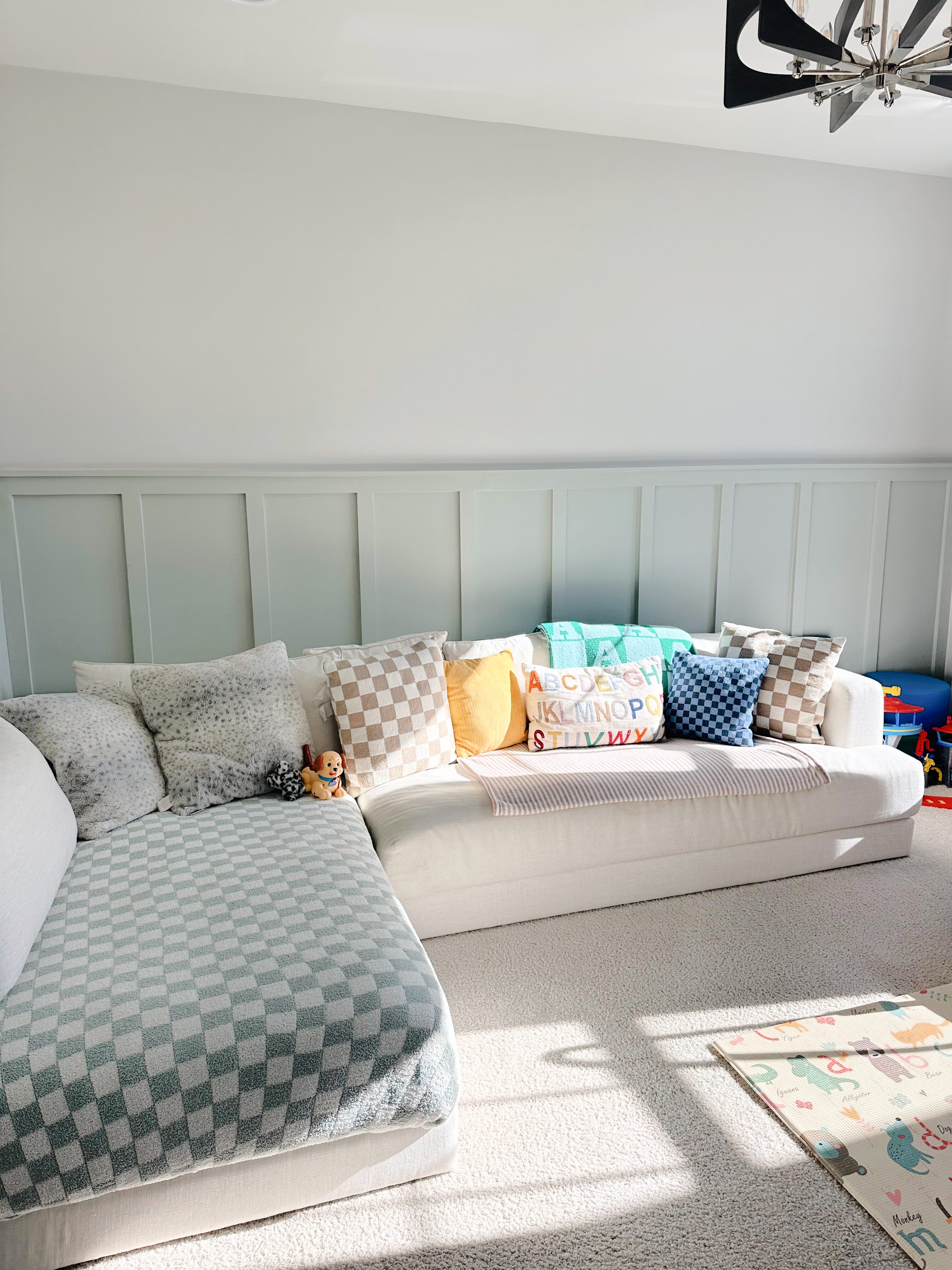 housecleaning, house clean, tidy up, lifestyle, motherhood, simple, toddler mom, cleaning tips, organized space, toy rotation We blow up the bounce house, visit the library and read in the park, find new playgrounds, hit the neighborhood pool, go for walks, run through sprinklers, kick a soccer ball, paint on a blanket in the yard, or just sit on the porch with crayons. It’s good for the soul and the house. If you’re buying toys, prioritize outdoor things: chalk, bubbles, sandboxes, mini gardening tools. Also, I keep a basket of towels by the door for drying off wet toddlers (and muddy dogs) on those messy days. I also save my errand running for when I’m with him. I don’t use my time alone to do it (unless I’m clothes shopping.) But he loves outings and it’s a good way to get out of the house and away from making messes.