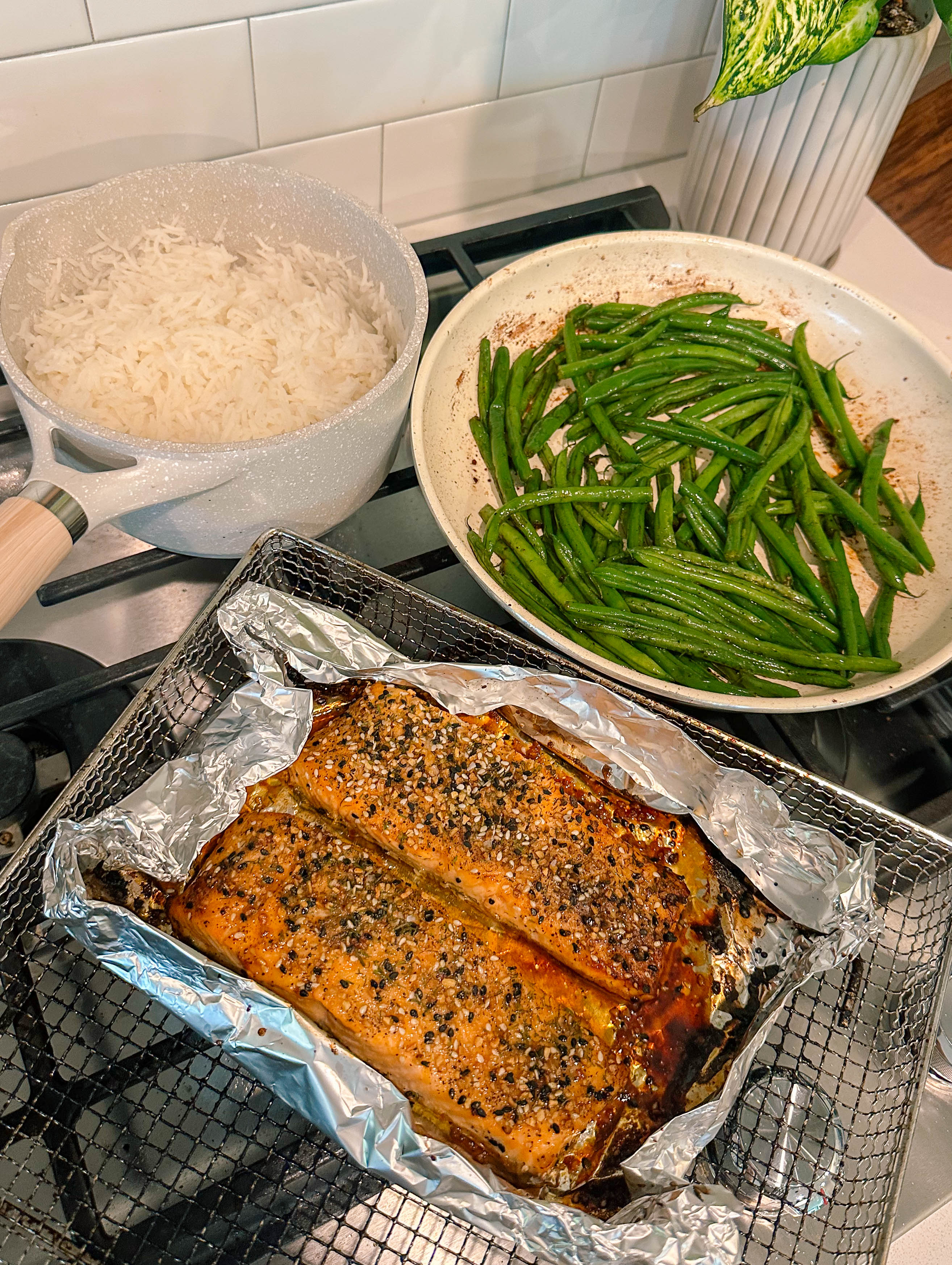 salmon, easy dinner, healthy recipe, go-to salmon filets, high protein, food, air fried, orange, soy sauce, fish, pescatarian recipes, gluten free