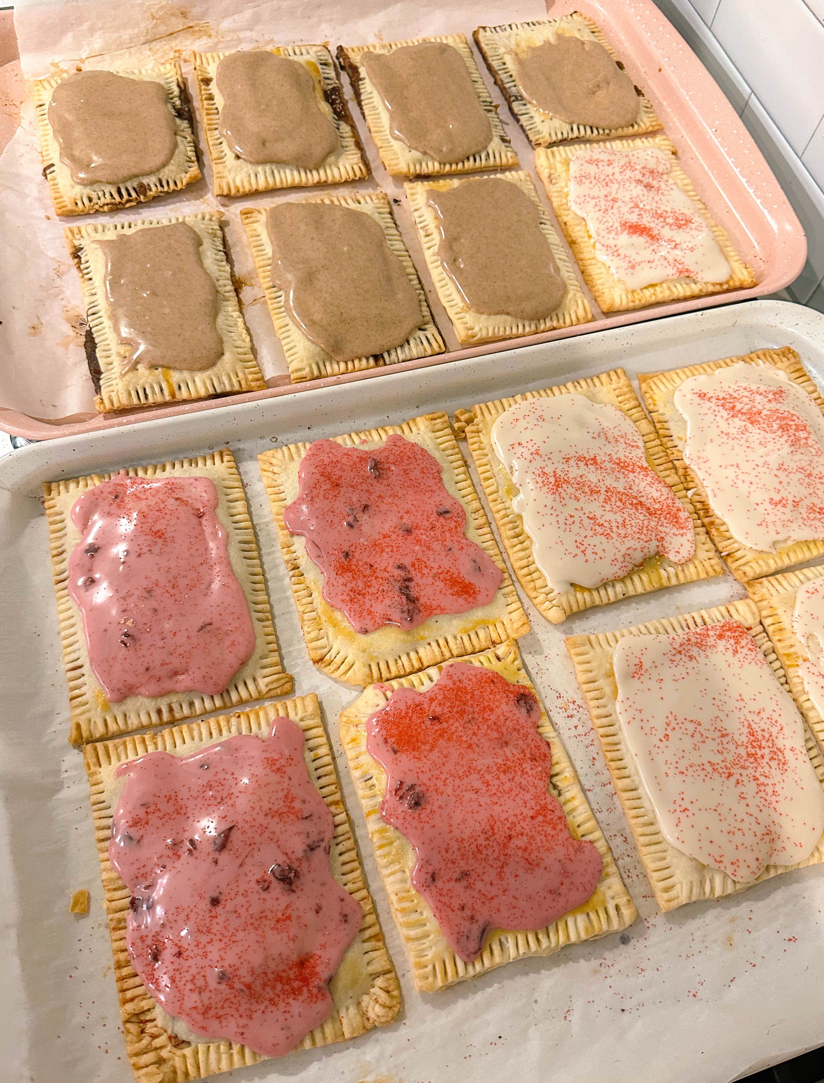 heart poptarts, cherry poptarts, brown sugar poptarts, cute poptart dessert, easy diy poptarts, valentines day, pastries, cherry almond poptarts, cute gift ideas, bakery box, recipe, easy dessert, frosted poptarts