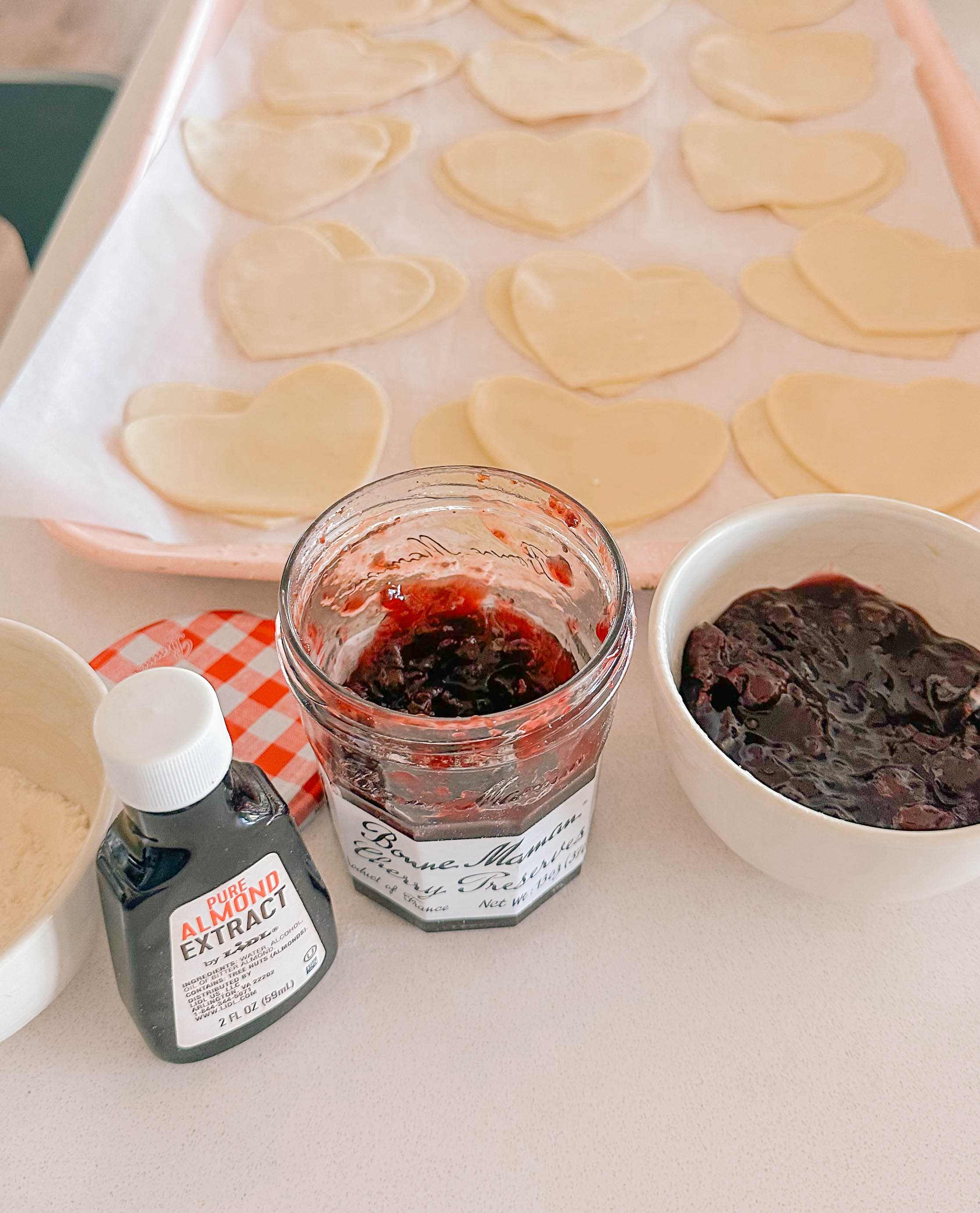 heart poptarts, cherry poptarts, brown sugar poptarts, cute poptart dessert, easy diy poptarts, valentines day, pastries, cherry almond poptarts, cute gift ideas, bakery box, recipe, easy dessert, frosted poptarts