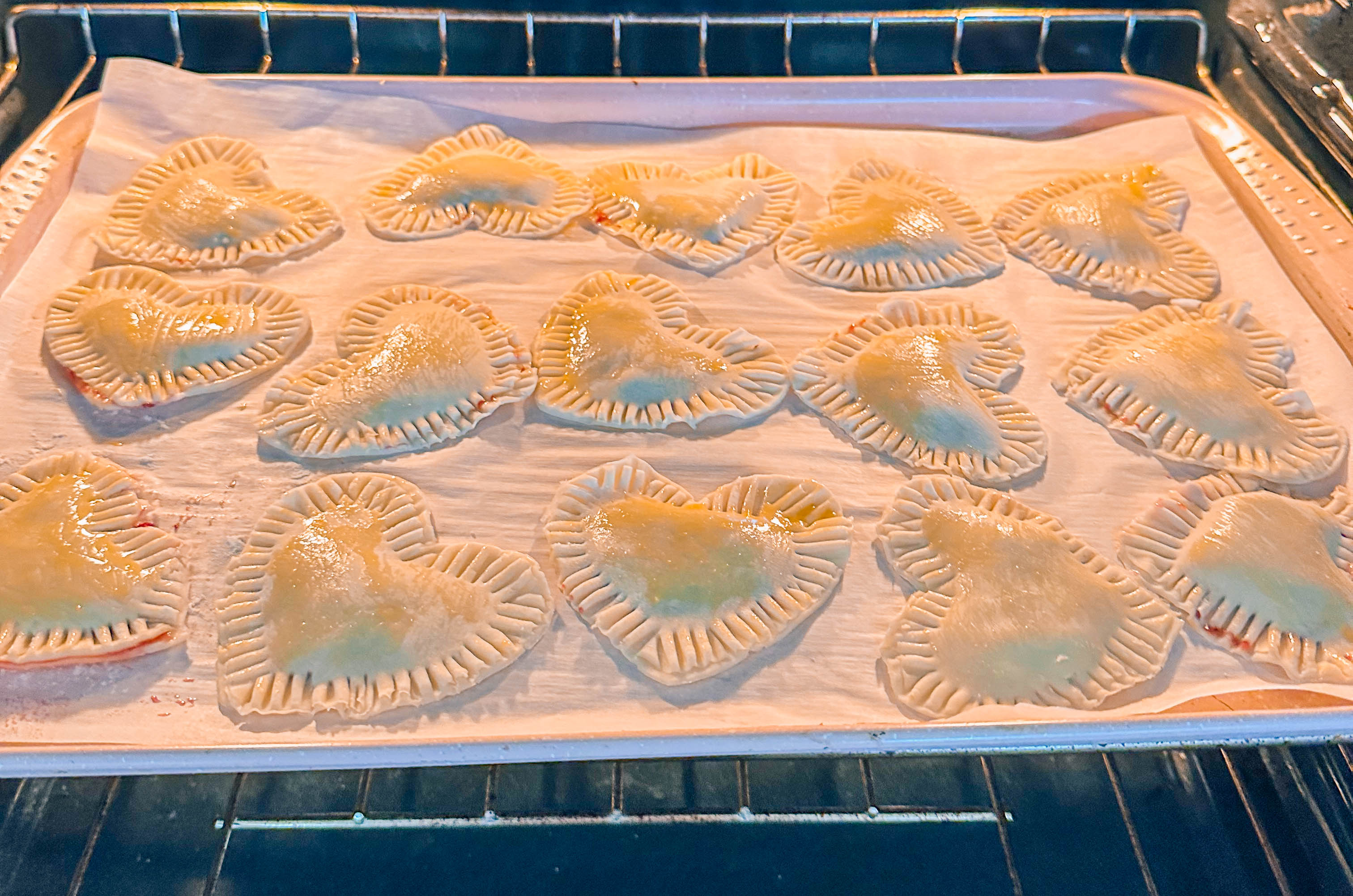 heart poptarts, cherry poptarts, brown sugar poptarts, cute poptart dessert, easy diy poptarts, valentines day, pastries, cherry almond poptarts, cute gift ideas, bakery box, recipe, easy dessert, frosted poptarts