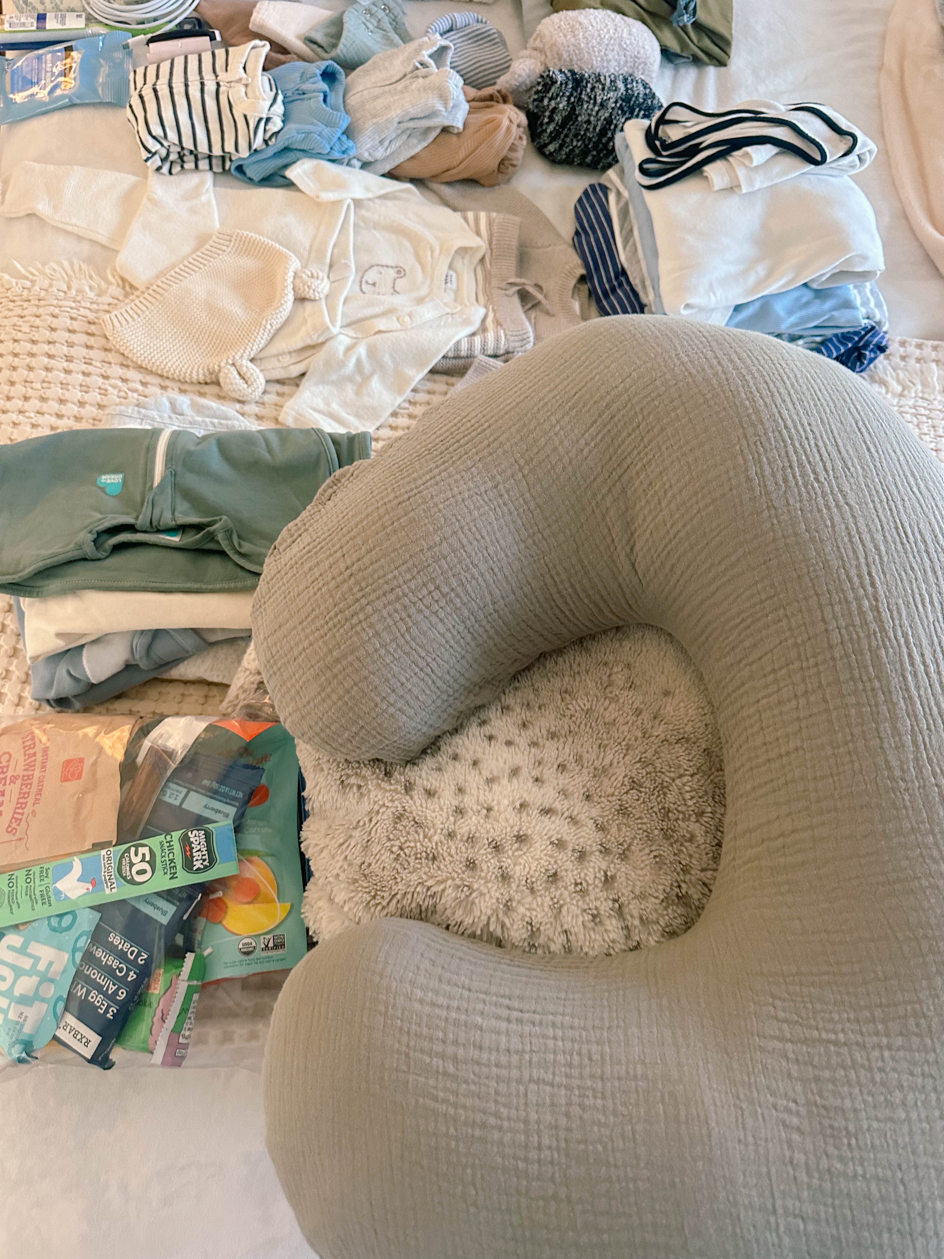 hospital bags, packing, maternity, pregnancy, packing bags for baby, 38 weeks, what I packed