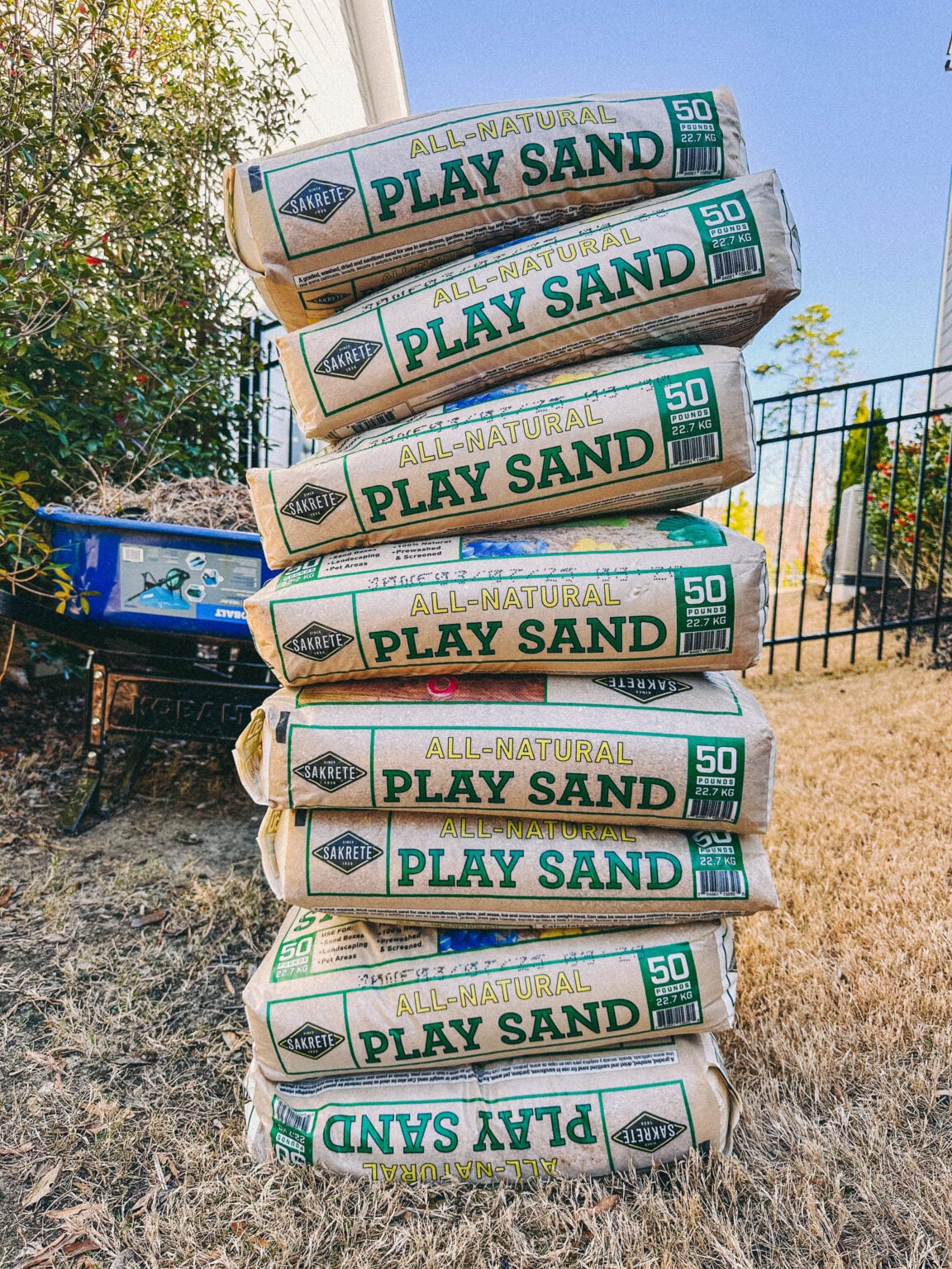 sandbox for kids, backyard fun, summer fun, outside play, toddler, best purchase, amazon, lifestyle blogger, mom life, boy mom, digging, sandbox toys, best sandbox, play sand, summer fun