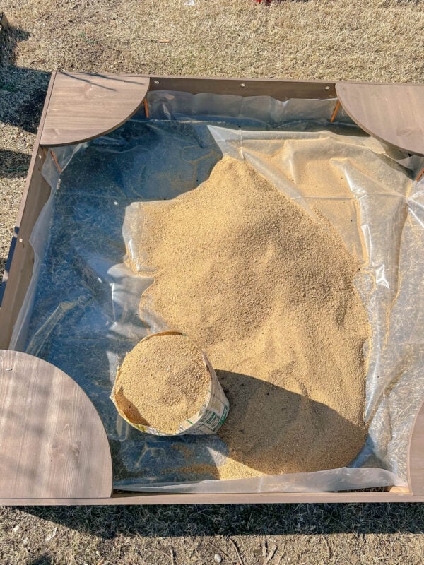 sandbox for kids, backyard fun, summer fun, outside play, toddler, best purchase, amazon, lifestyle blogger, mom life, boy mom, digging, sandbox toys, best sandbox, play sand, summer fun