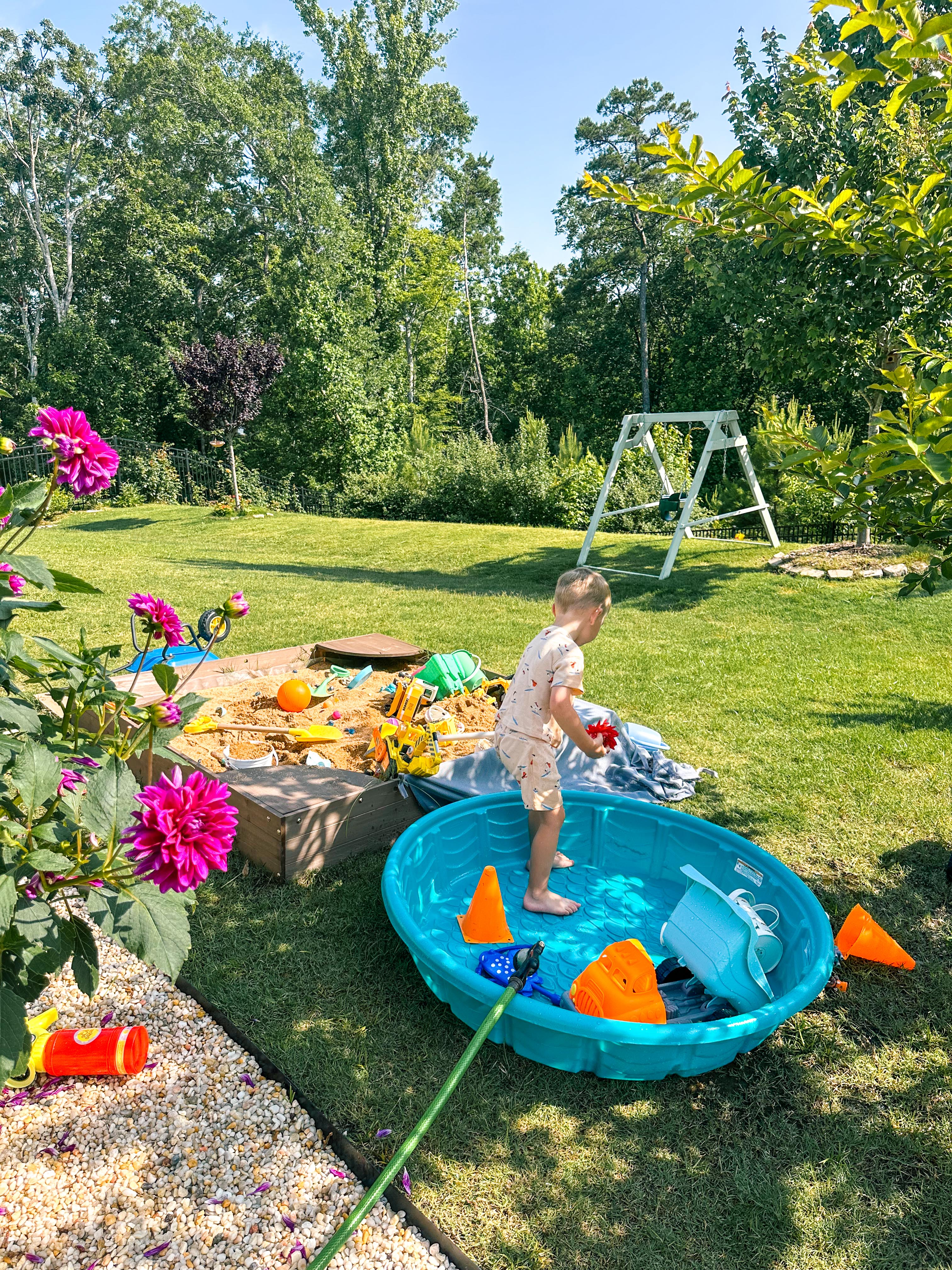 sandbox for kids, backyard fun, summer fun, outside play, toddler, best purchase, amazon, lifestyle blogger, mom life, boy mom, digging, sandbox toys, best sandbox, play sand, summer fun