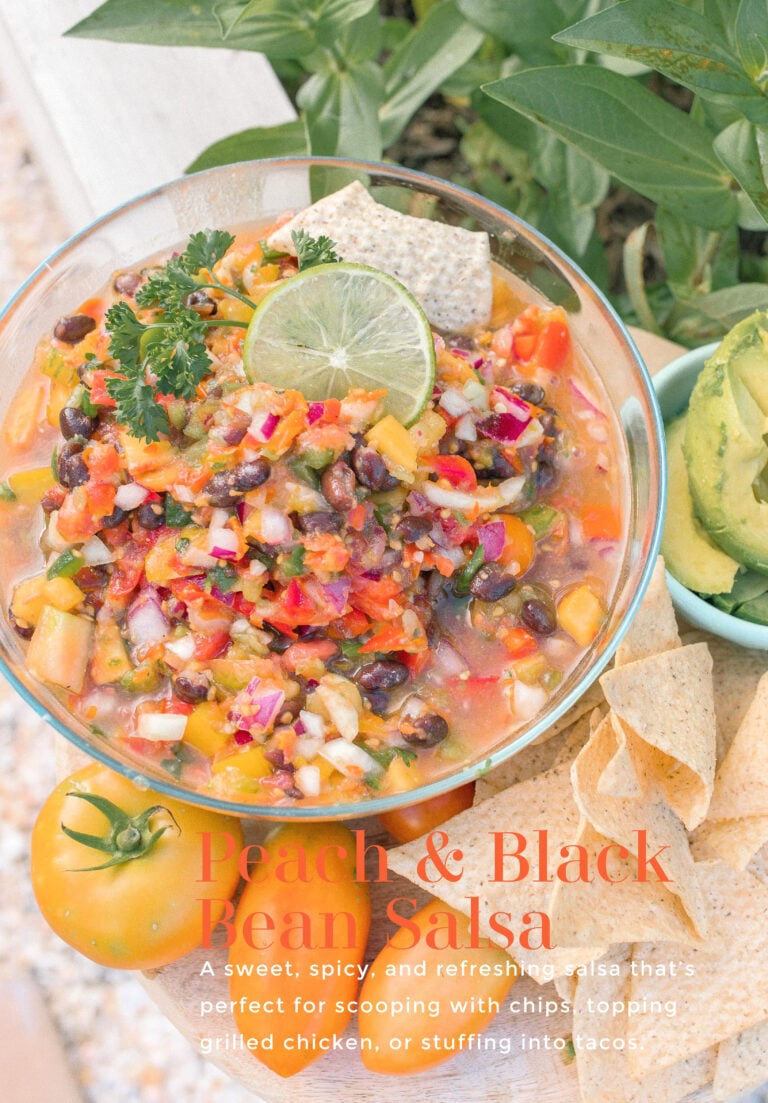 Garden Fresh Peach & Black Bean Salsa