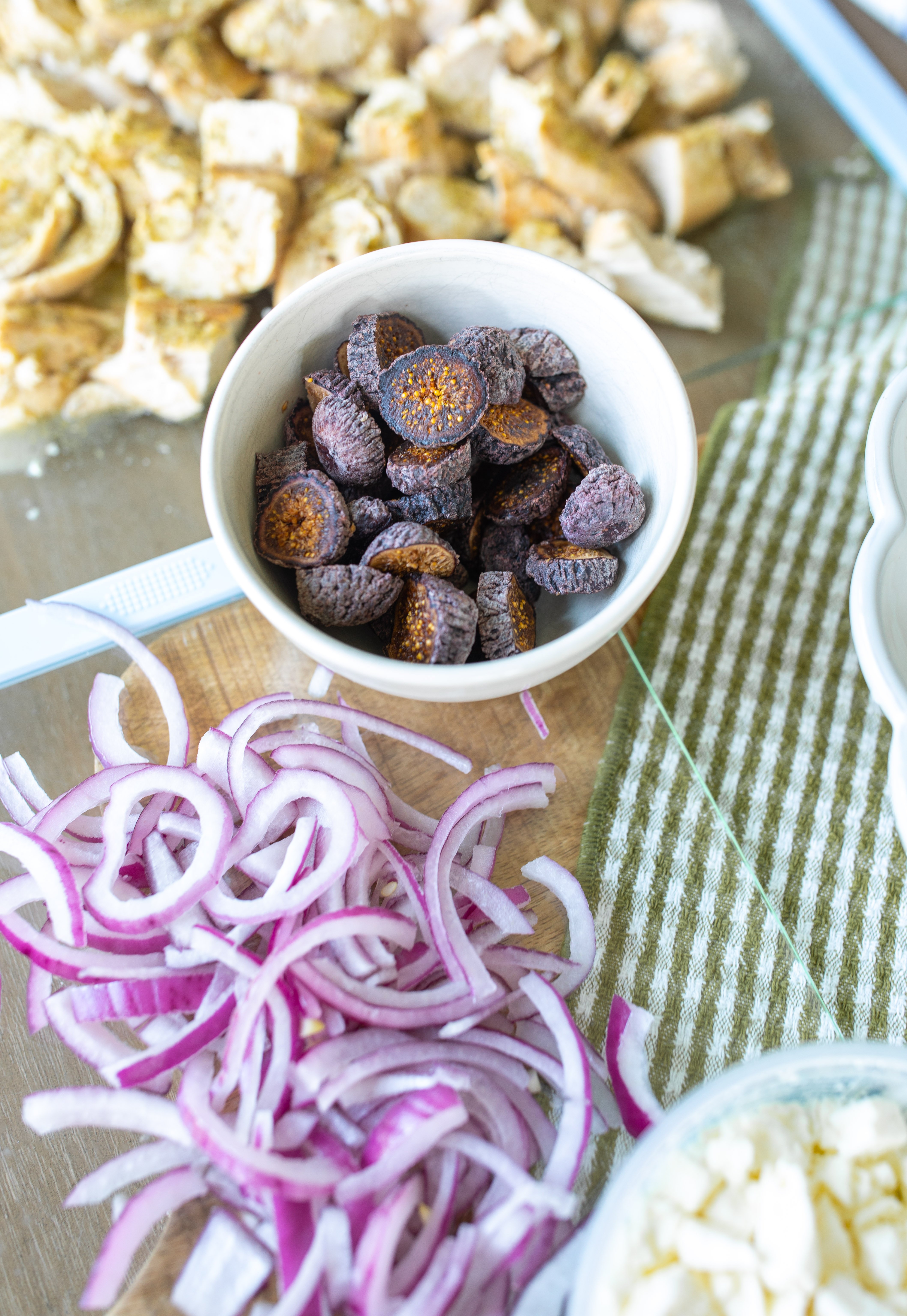 greek recipe, orzo, pasta salad, figs, feta, greek chicken, dinner, healthy recipes, family recipes, dinner ideas, high protein, dinner together, summer, spring, fresh recipes, heirloom tomatoes, 30 minute meals, corn, orzo pasta salad, salad, healthy recipes, greek dressing, lunch, cold pasta salad